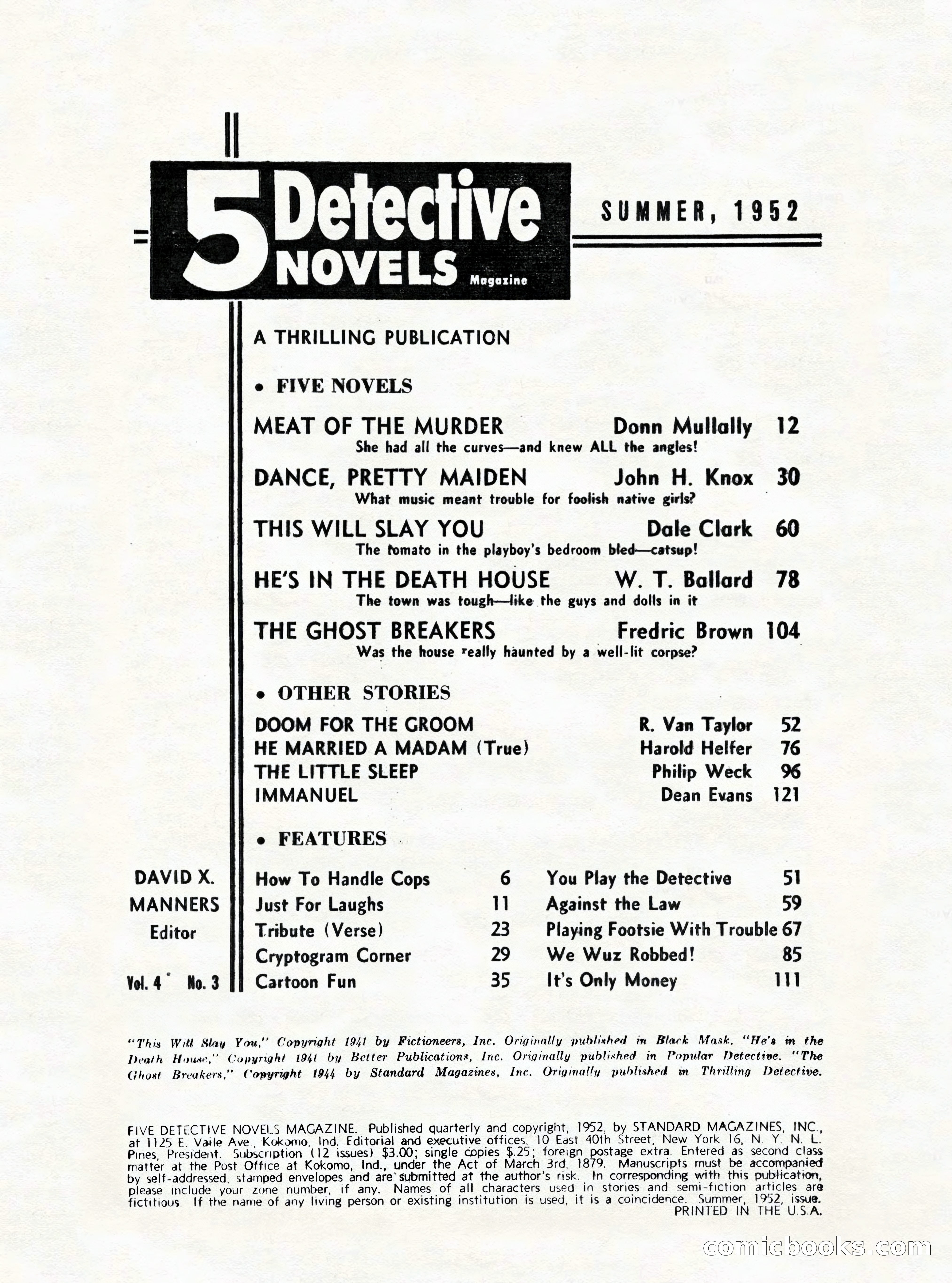 5 Detective Novels Magazine Cover — page 4 of 132