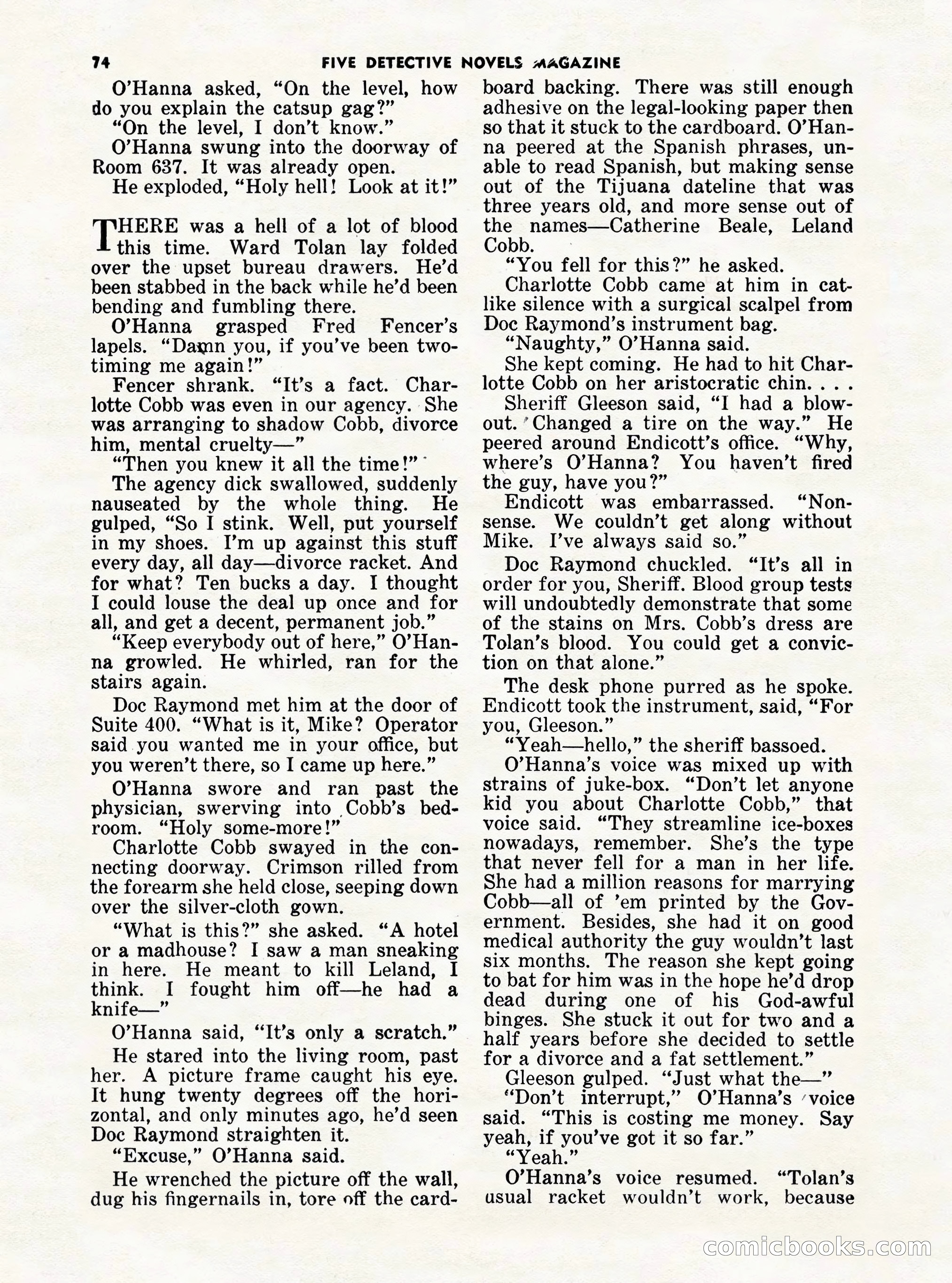 5 Detective Novels Magazine Cover — page 74 of 132
