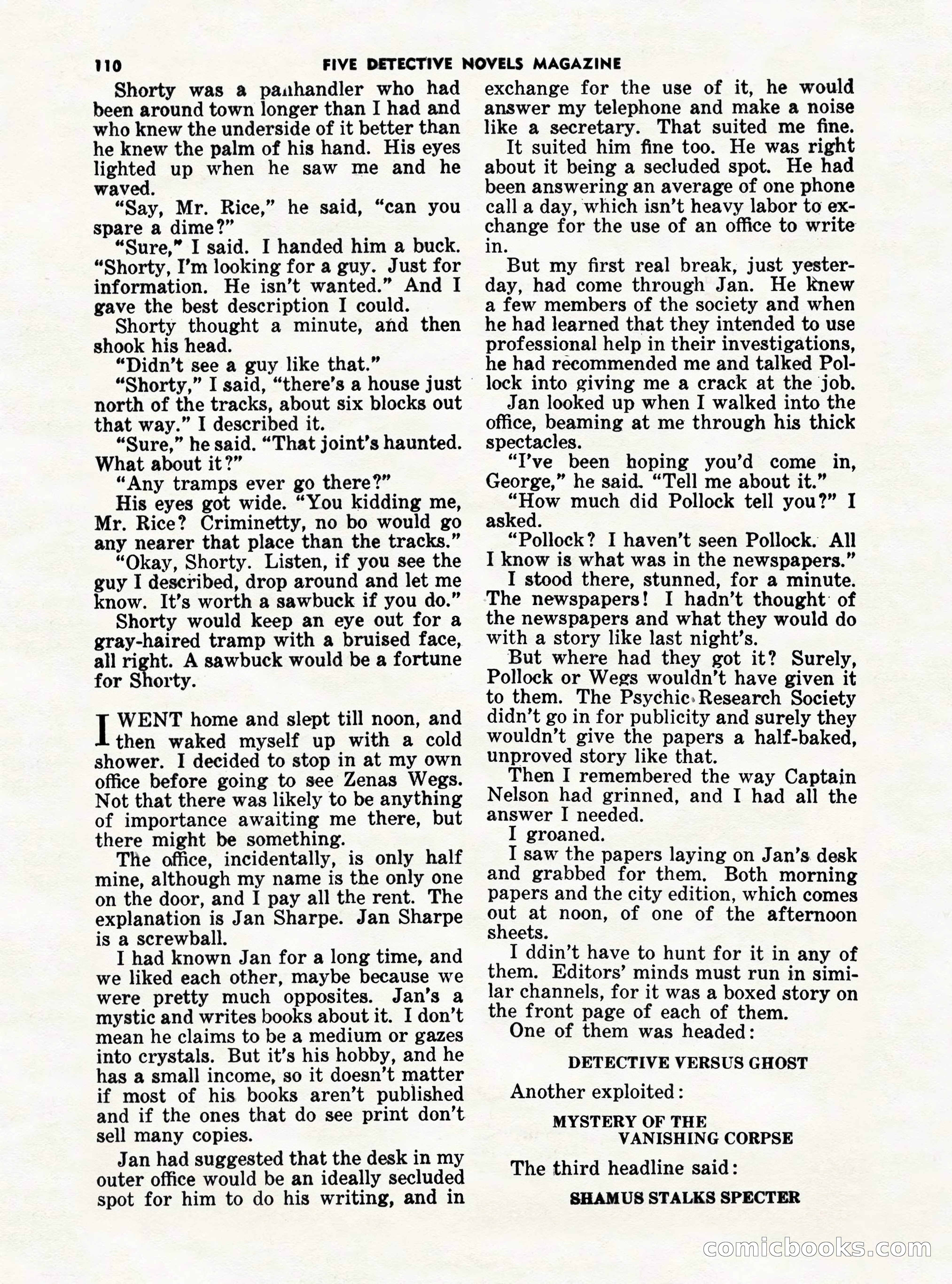 5 Detective Novels Magazine Cover — page 110 of 132