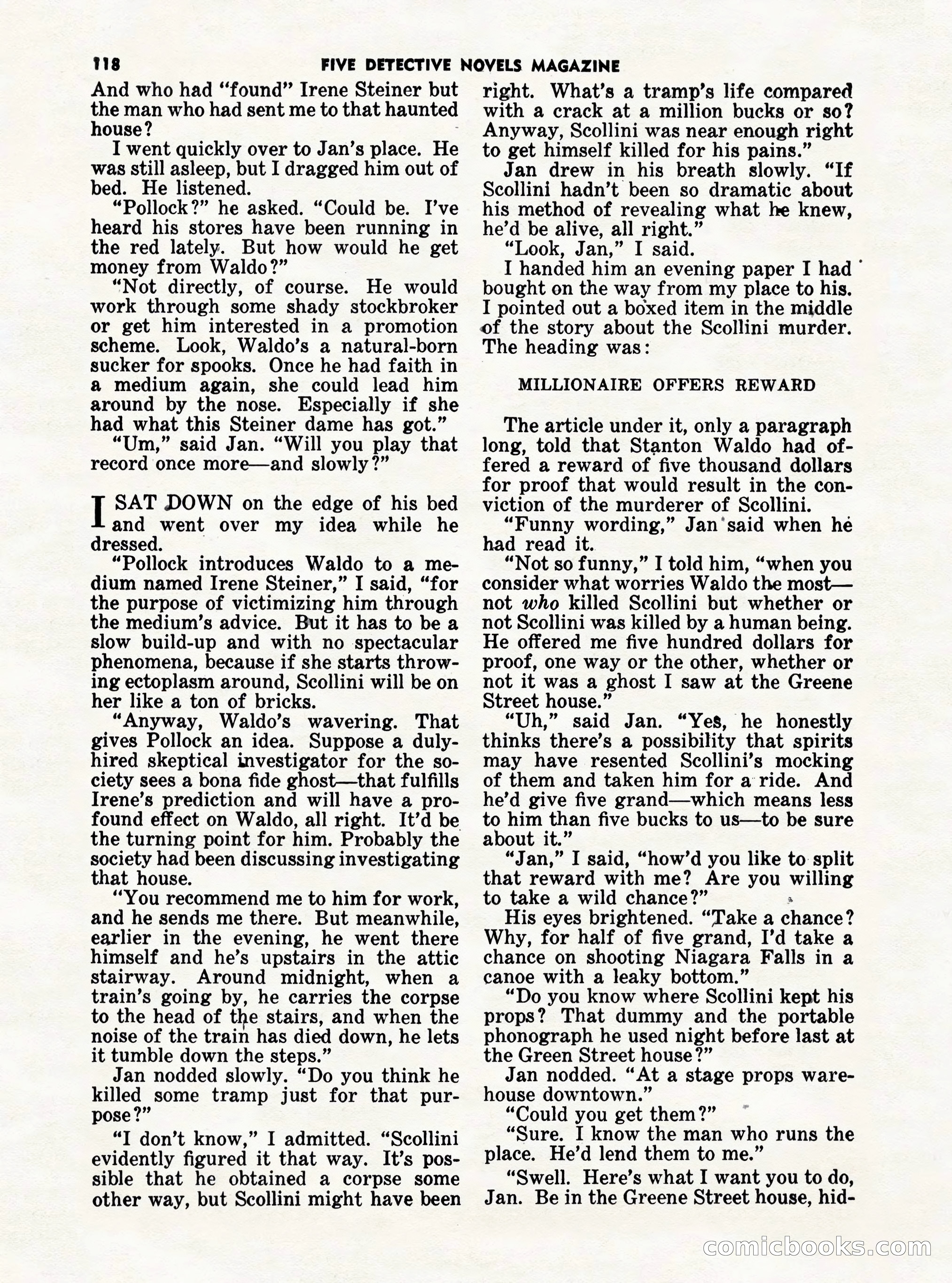 5 Detective Novels Magazine Cover — page 118 of 132
