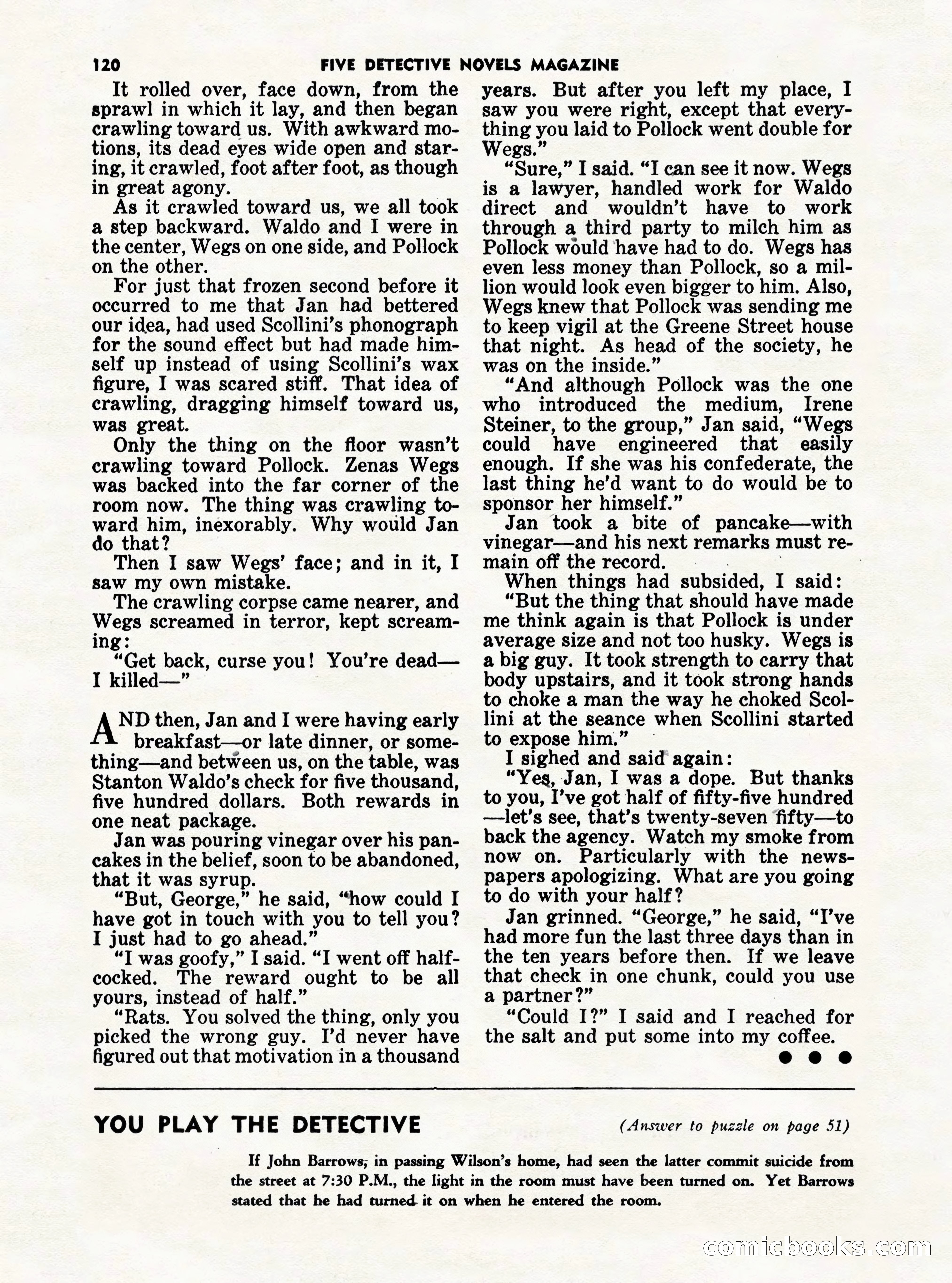 5 Detective Novels Magazine Cover — page 120 of 132