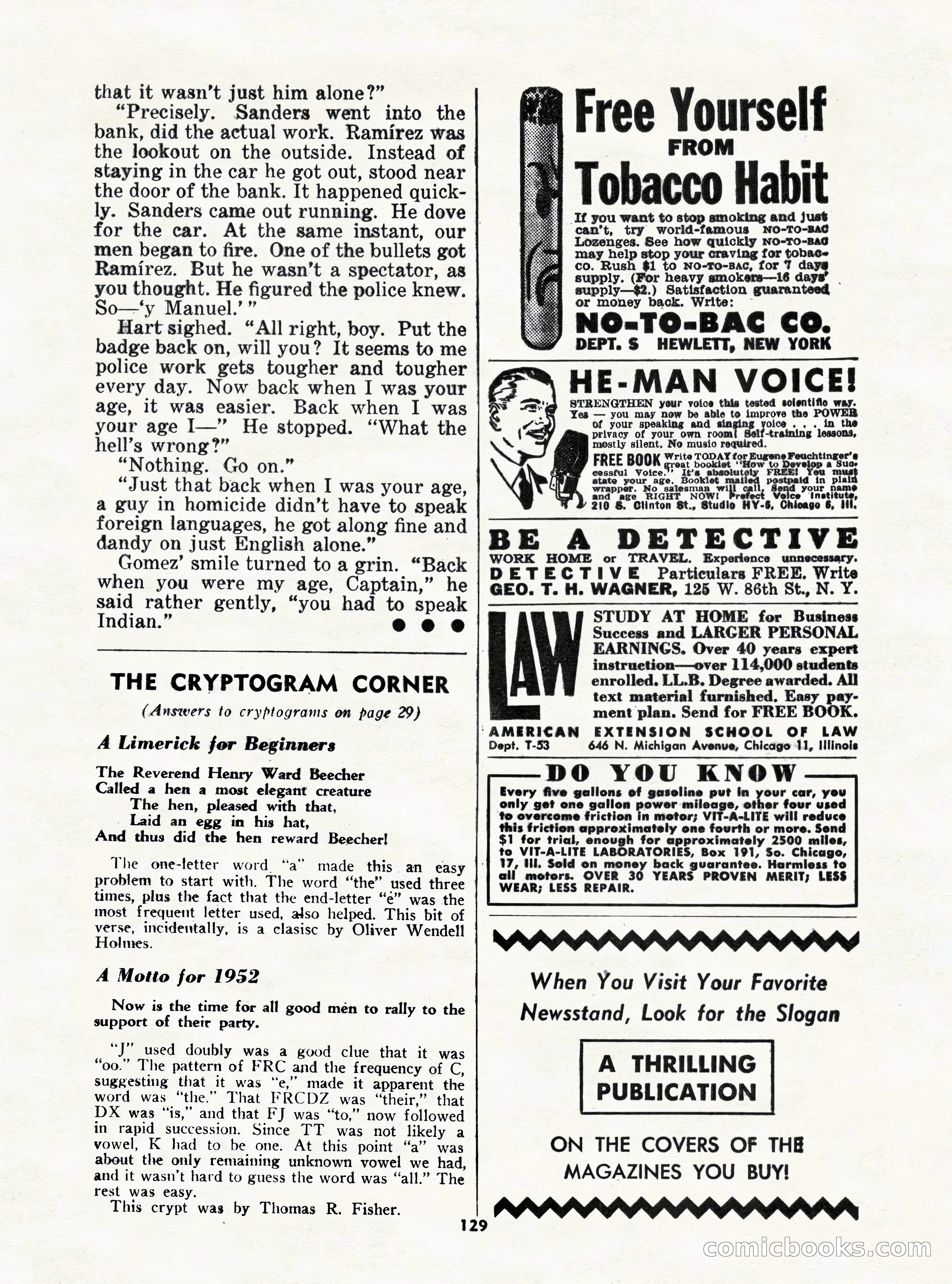 5 Detective Novels Magazine Cover — page 129 of 132