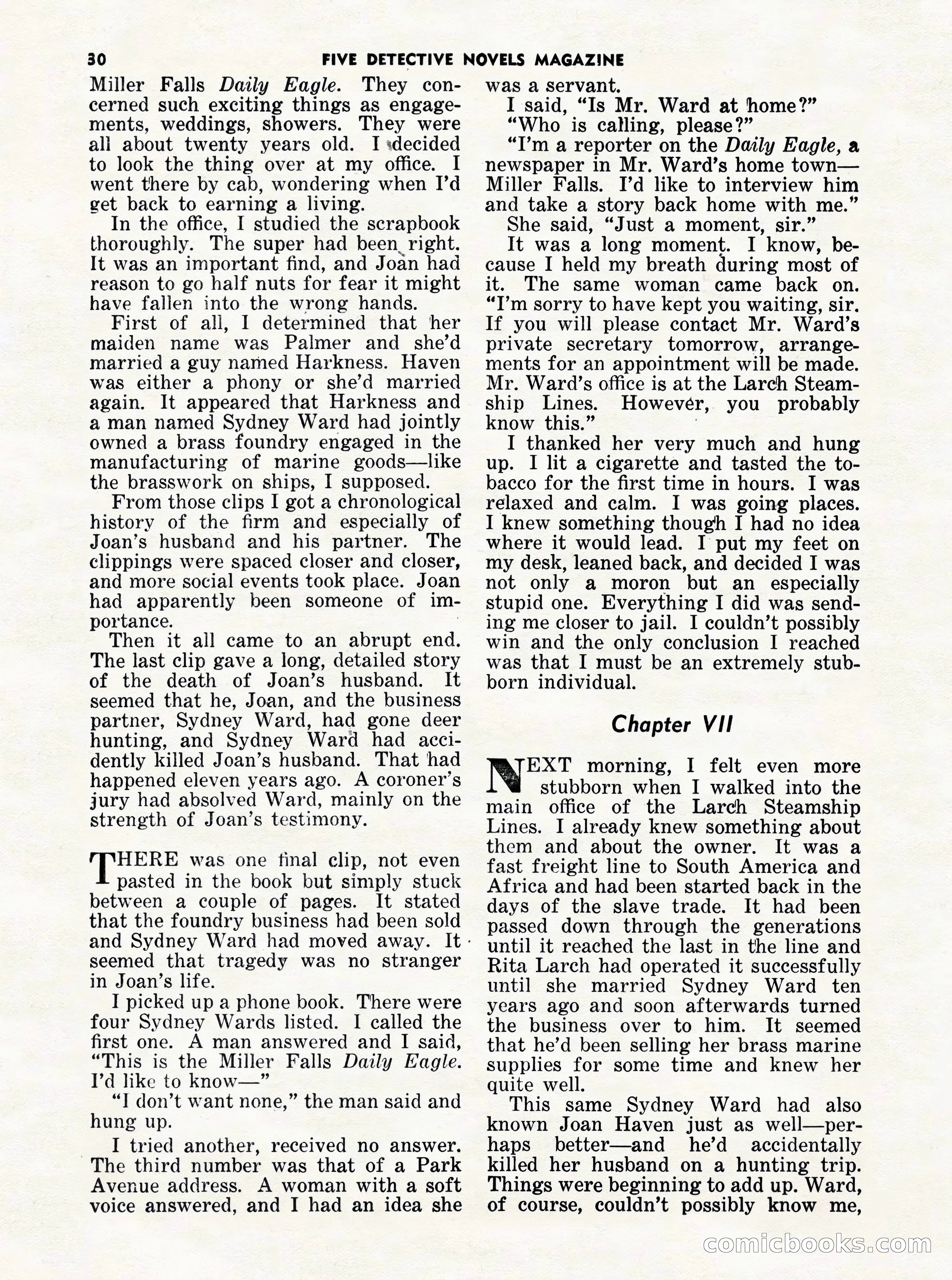 5 Detective Novels Magazine Cover — page 30 of 132