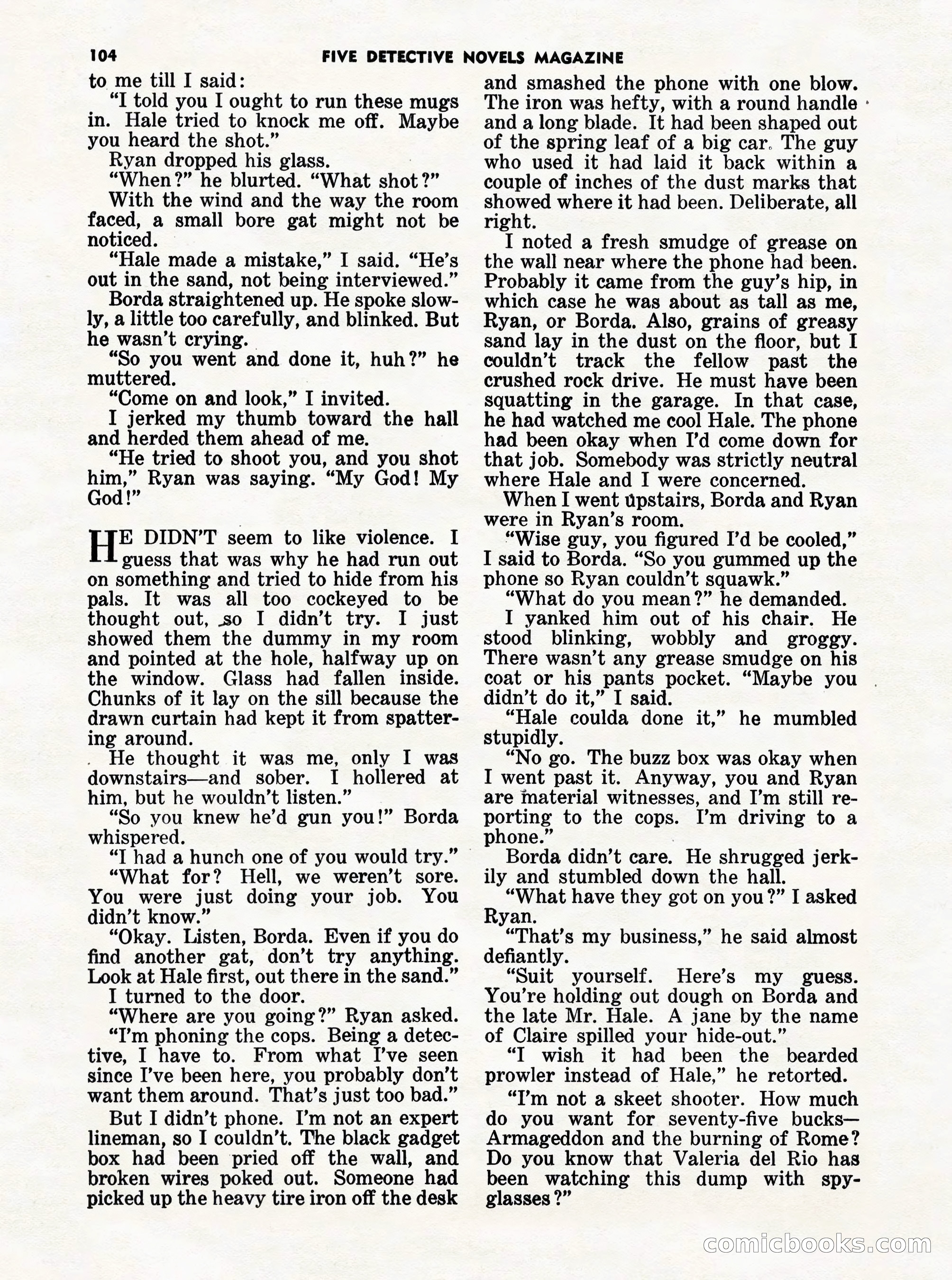 5 Detective Novels Magazine Cover — page 104 of 132