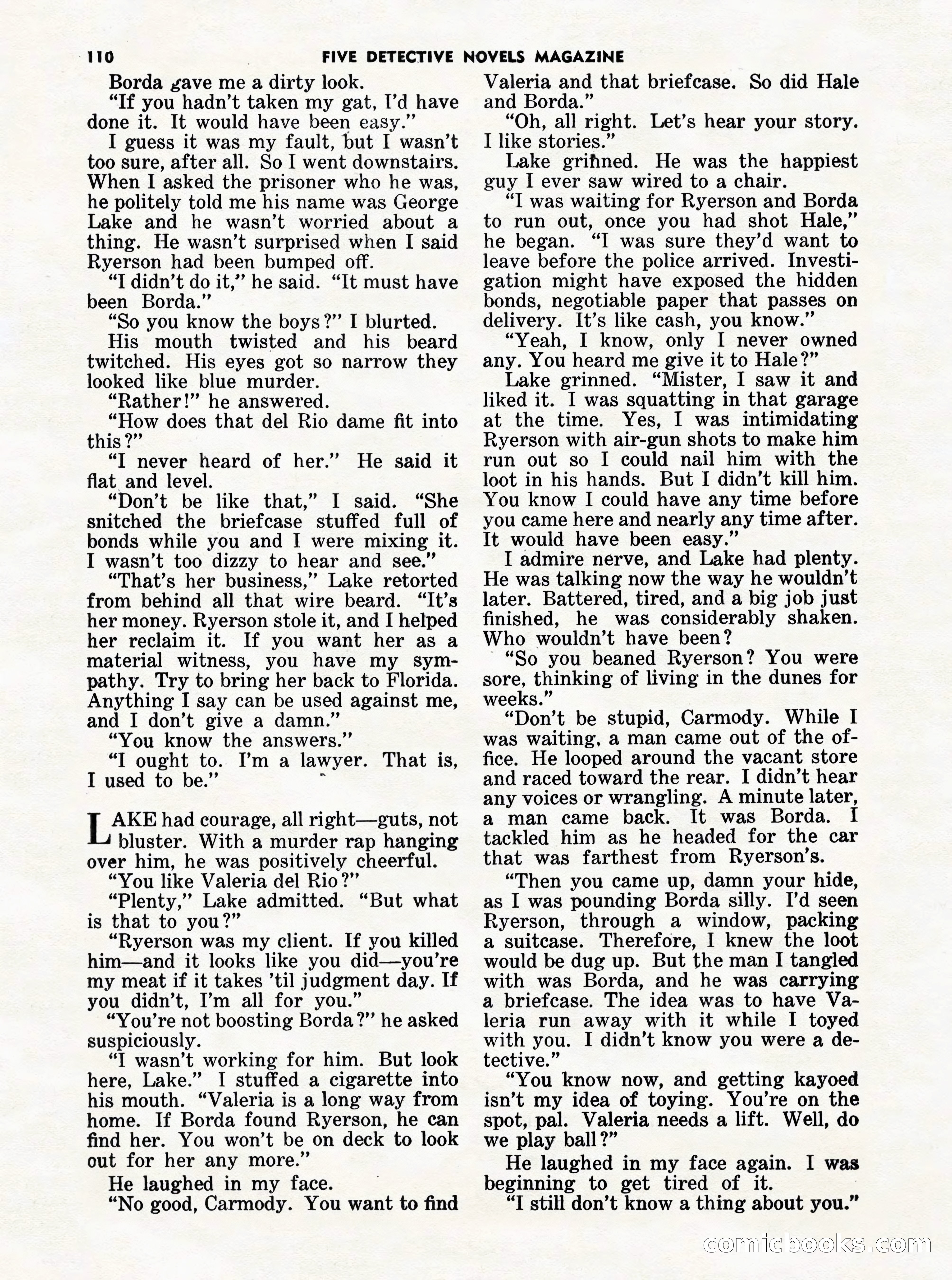 5 Detective Novels Magazine Cover — page 110 of 132