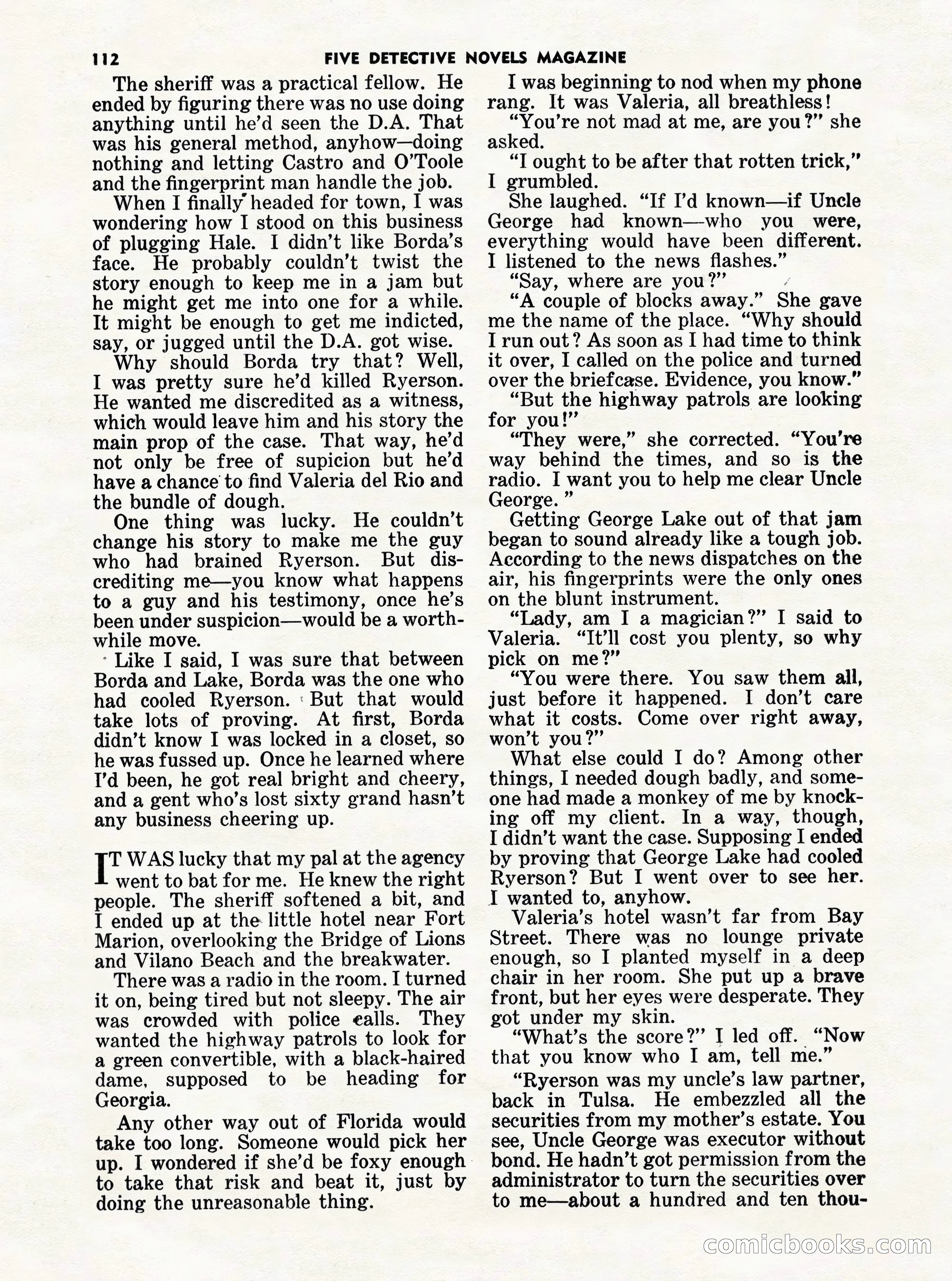 5 Detective Novels Magazine Cover — page 112 of 132
