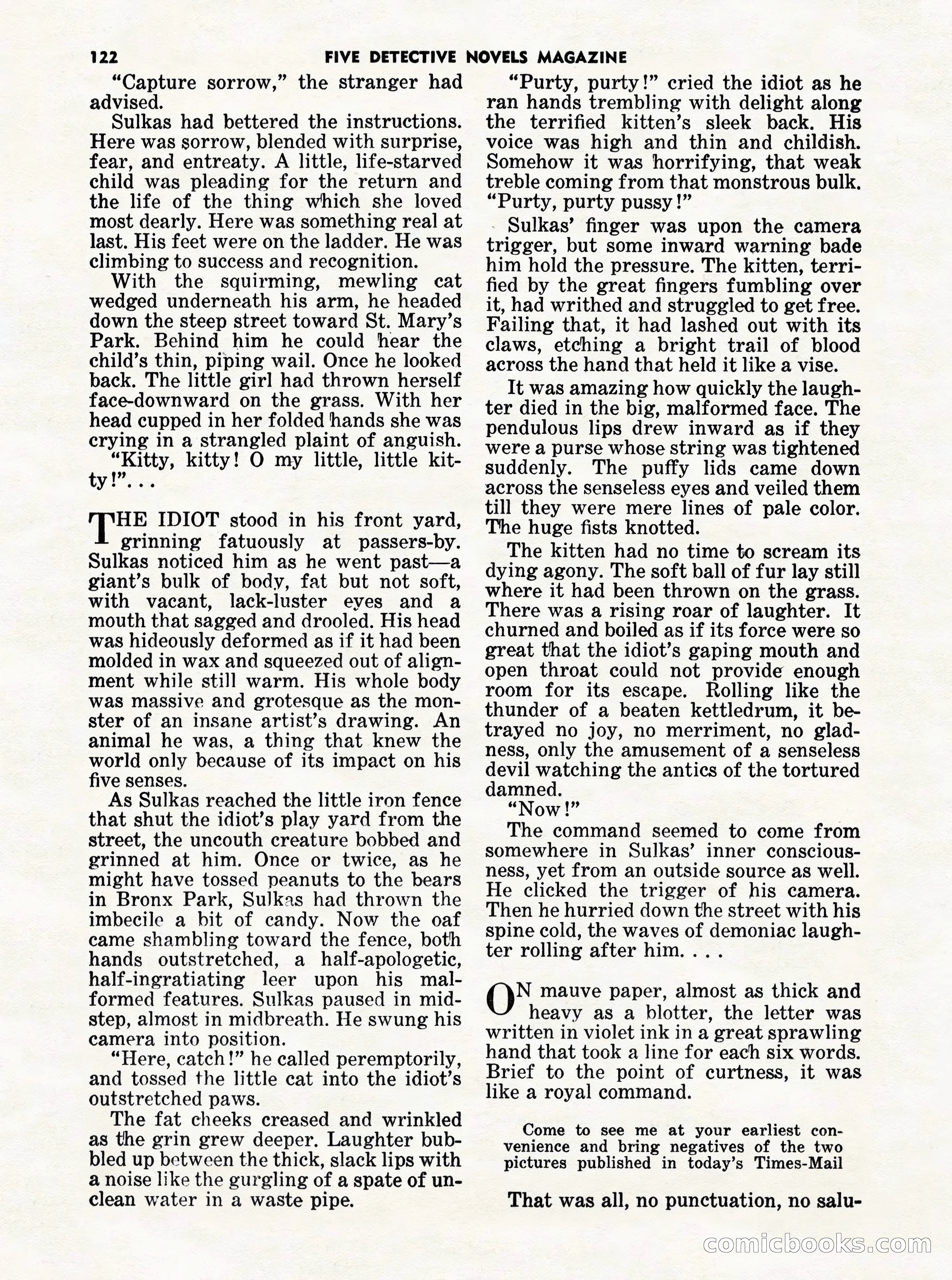 5 Detective Novels Magazine Cover — page 122 of 132