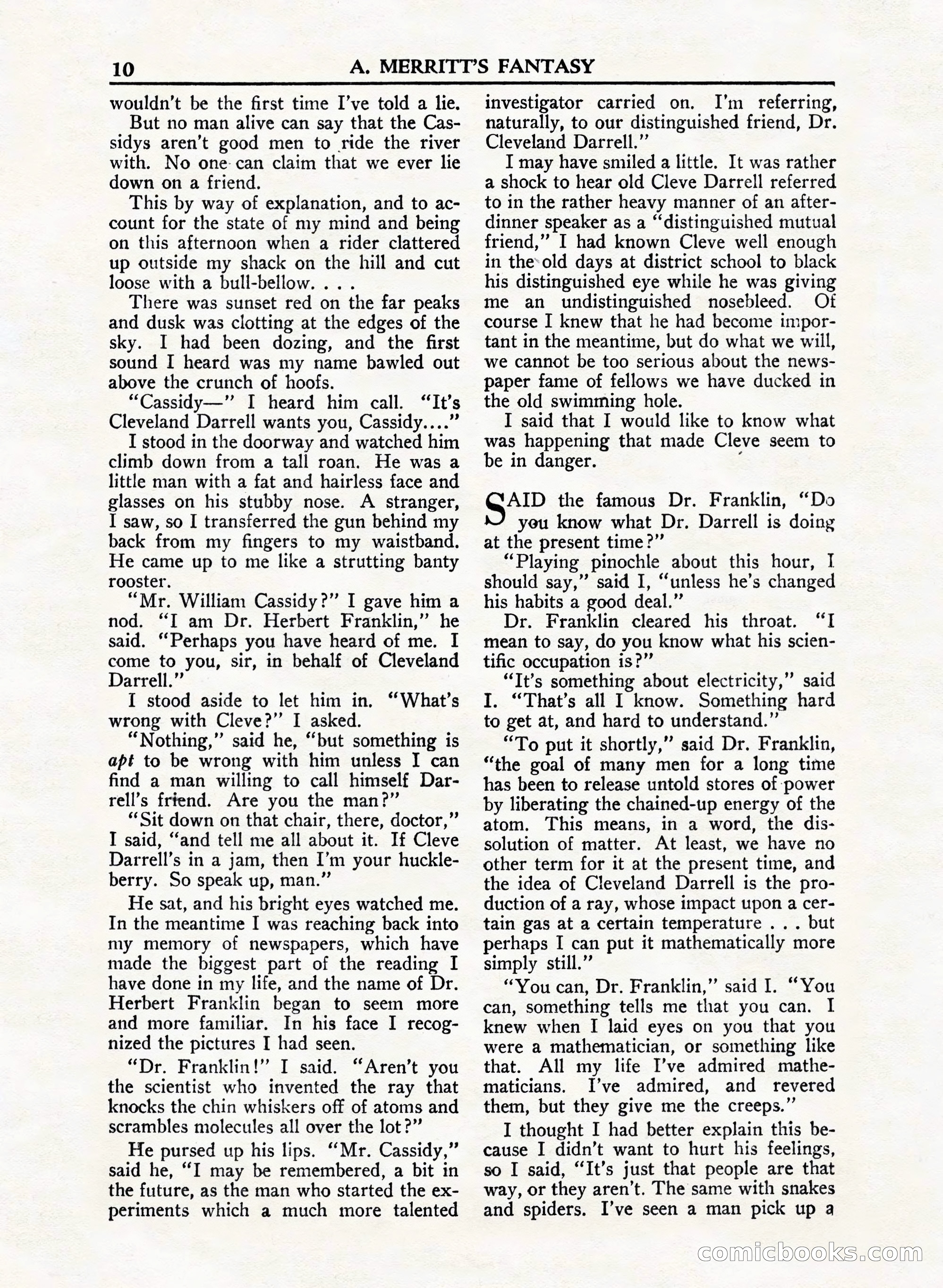 A. Merritt's Fantasy Magazine, February 1950 — page 10 of 132