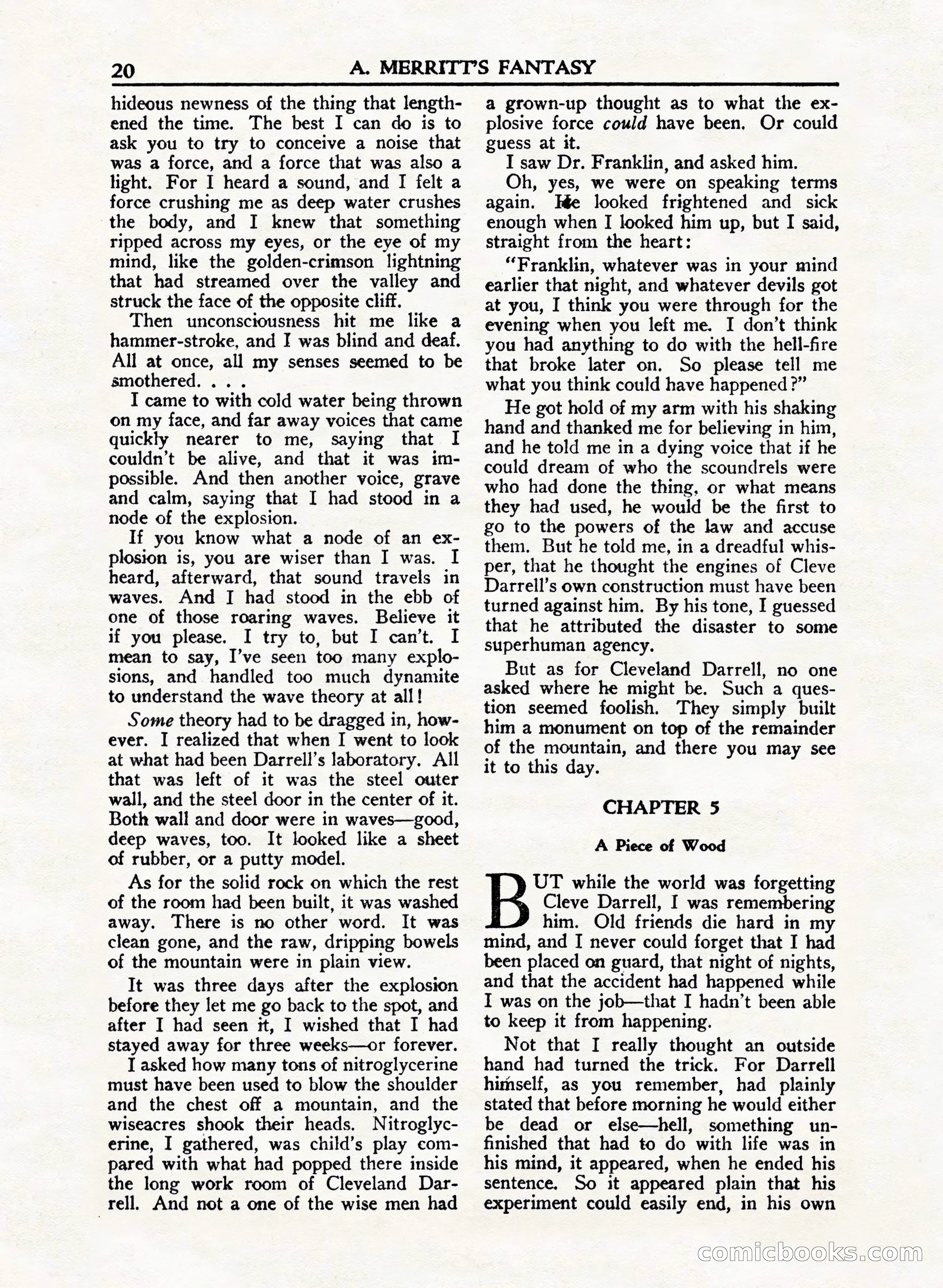 A. Merritt's Fantasy Magazine, February 1950 — page 20 of 132