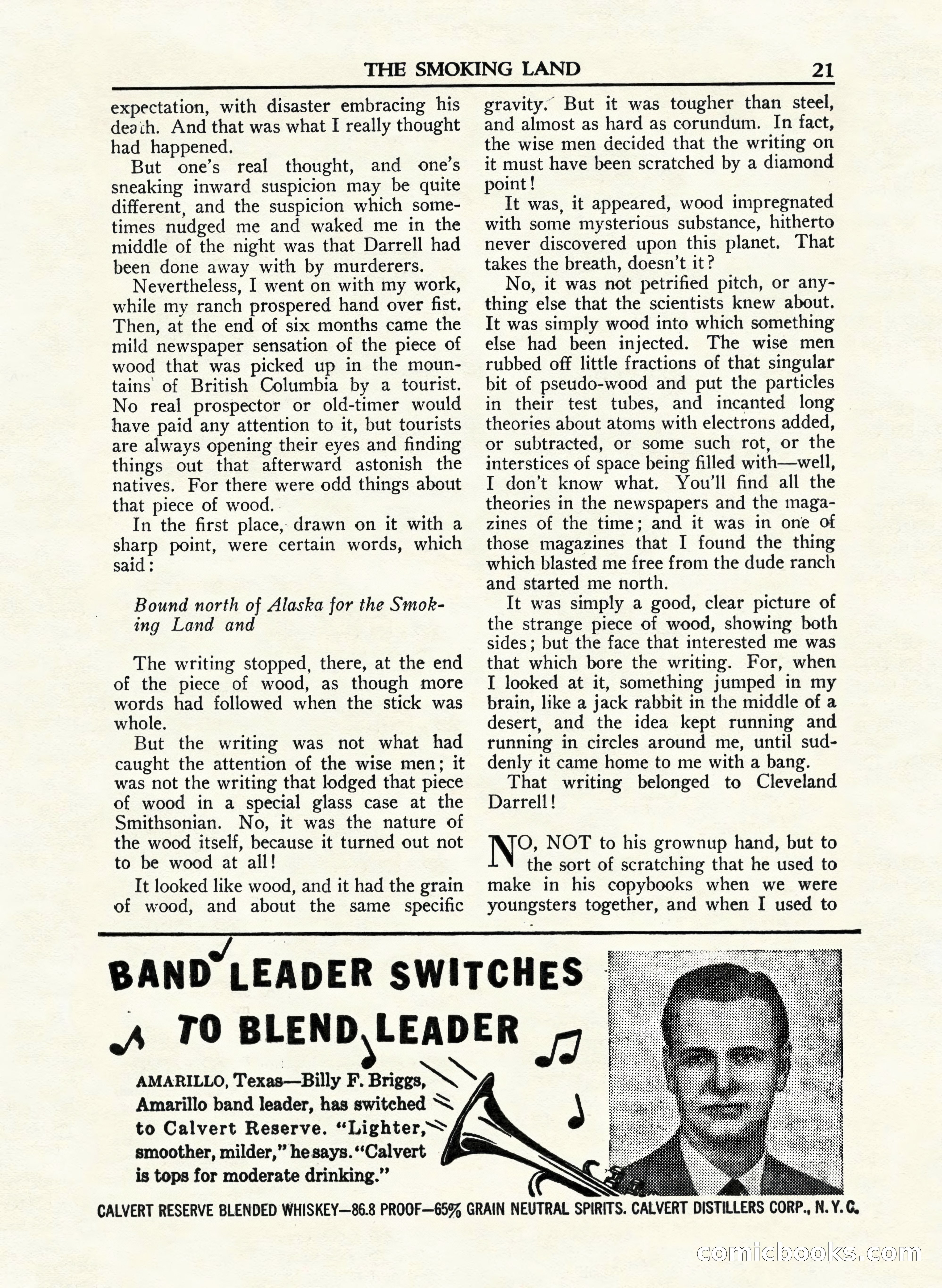 A. Merritt's Fantasy Magazine, February 1950 — page 21 of 132
