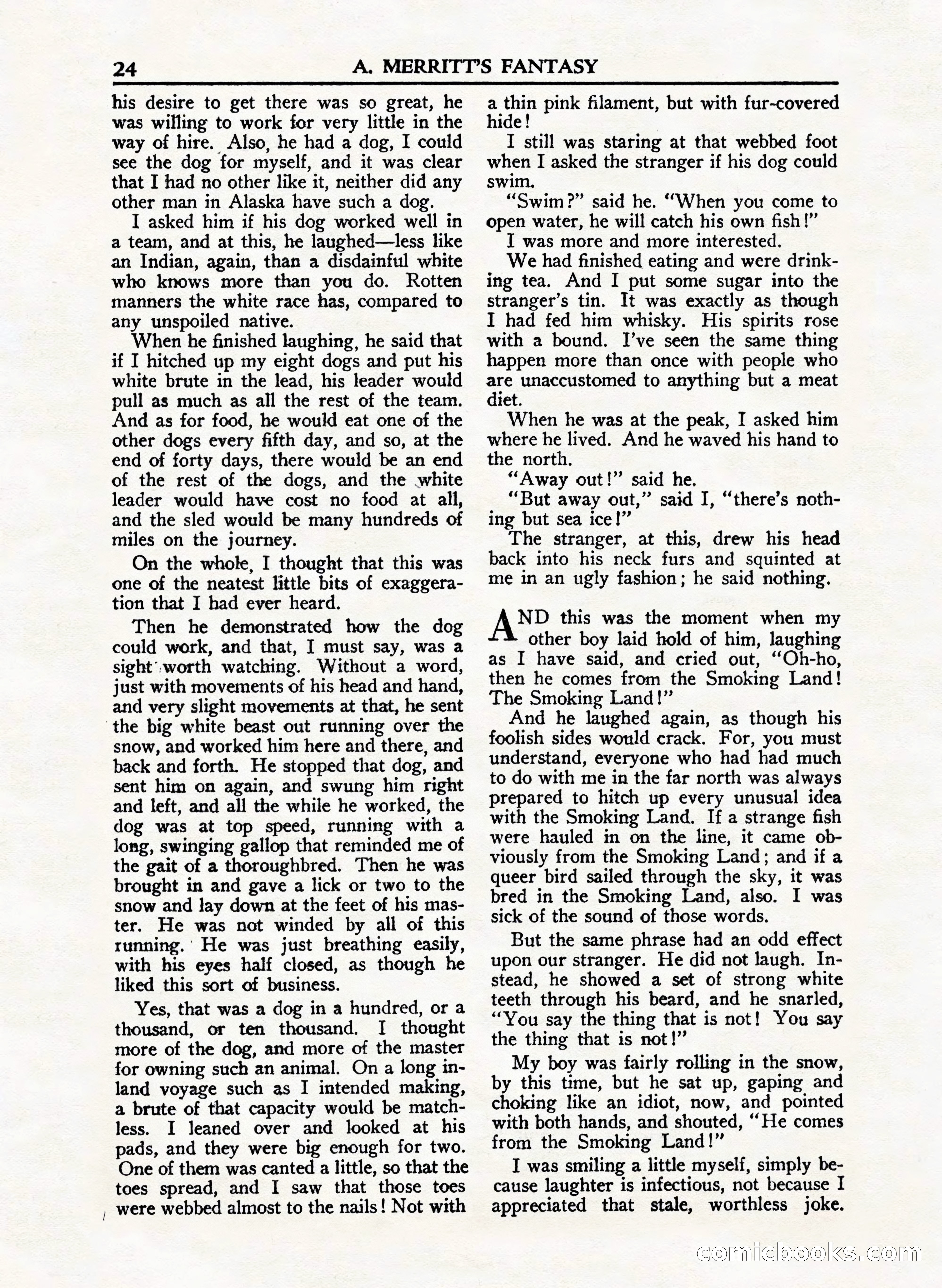 A. Merritt's Fantasy Magazine, February 1950 — page 24 of 132