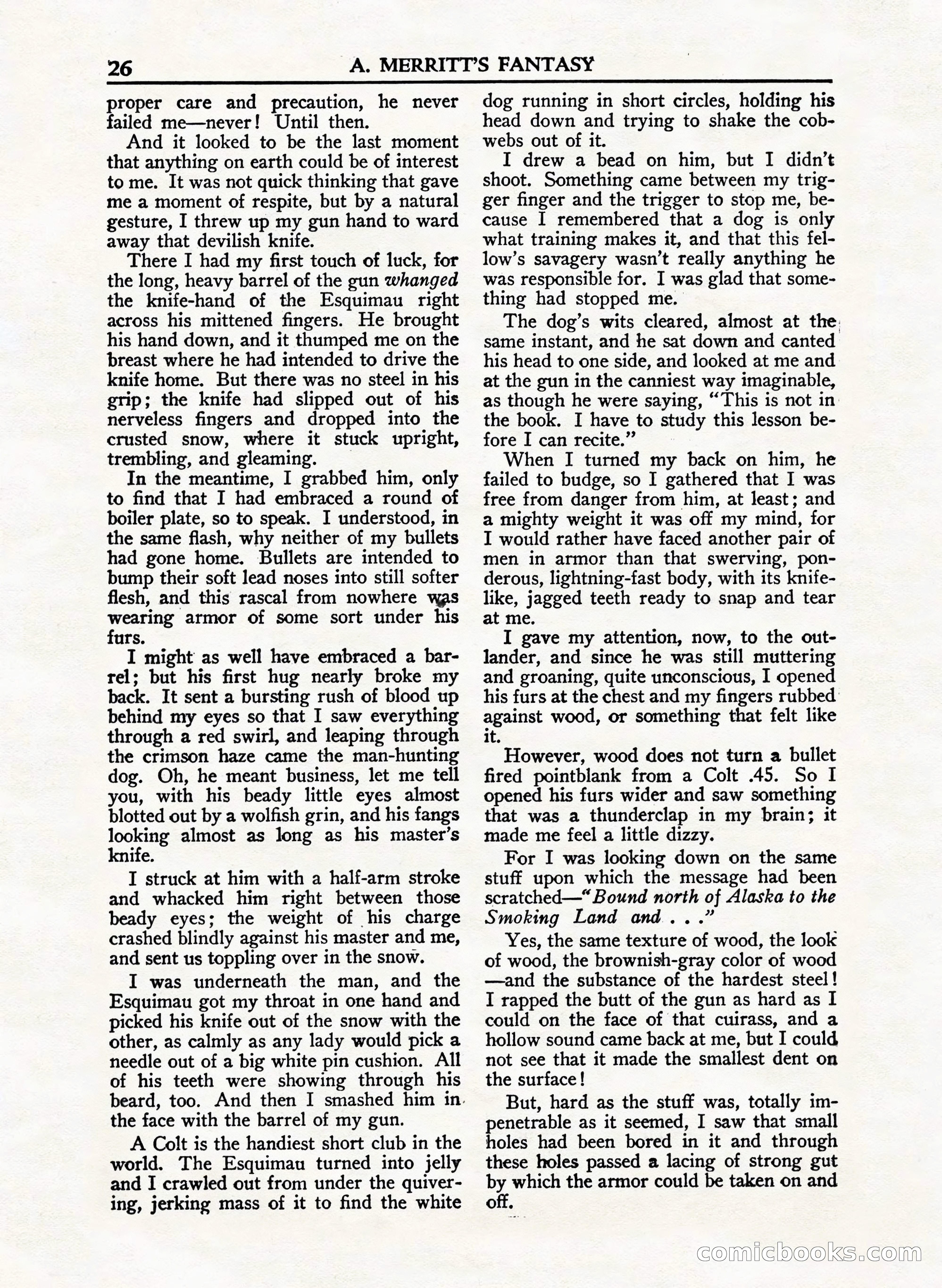 A. Merritt's Fantasy Magazine, February 1950 — page 26 of 132