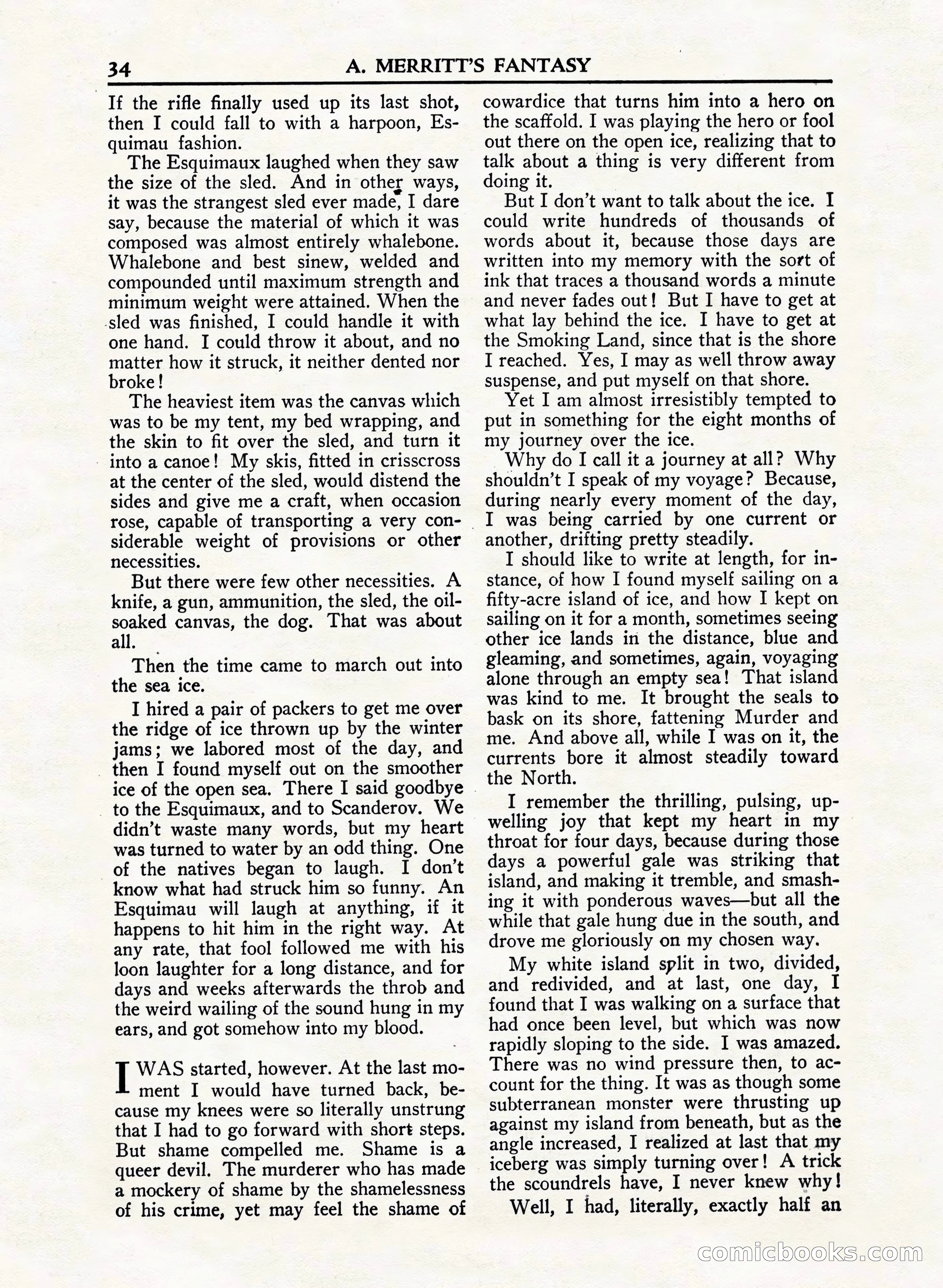 A. Merritt's Fantasy Magazine, February 1950 — page 34 of 132