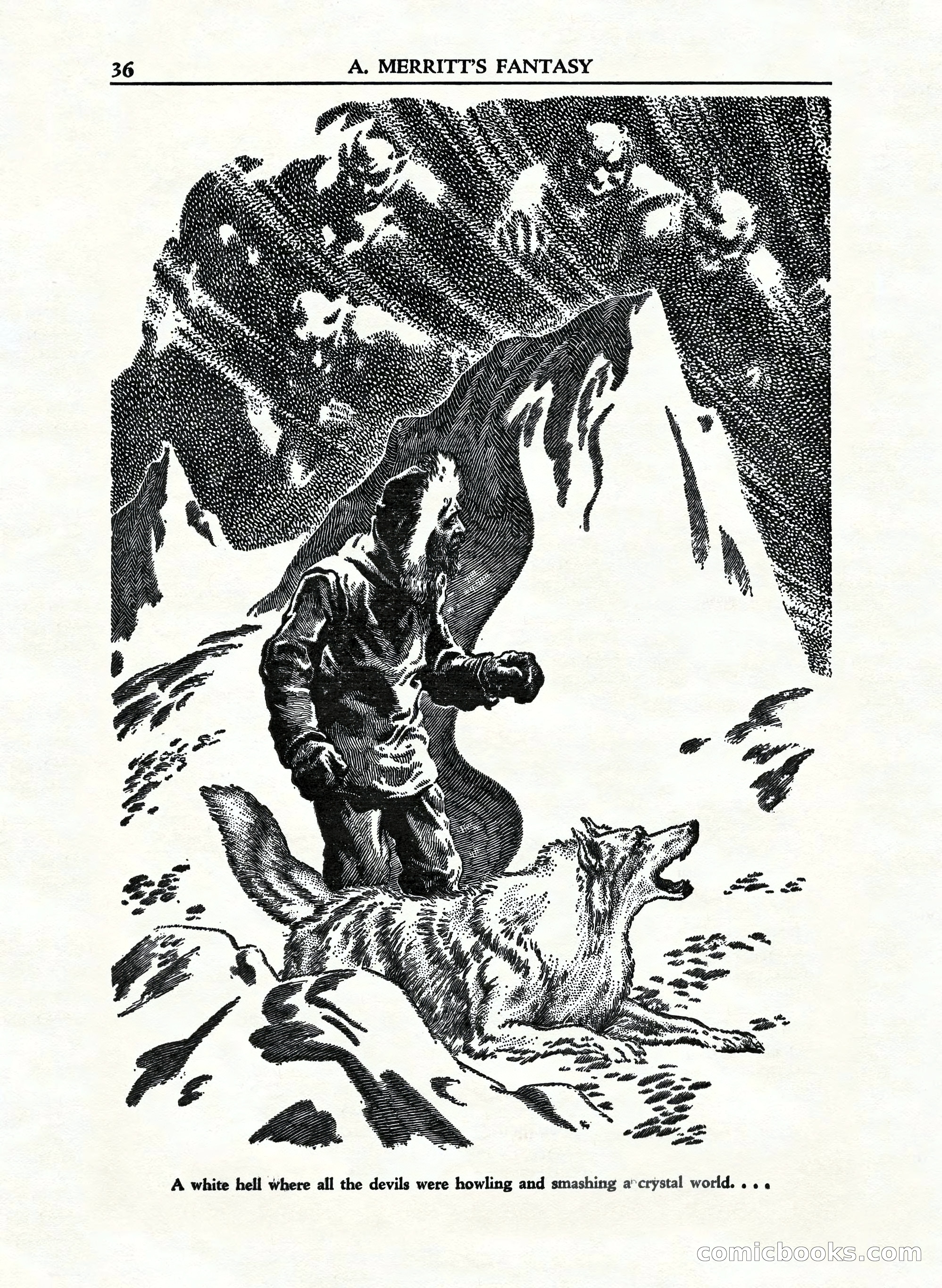 A. Merritt's Fantasy Magazine, February 1950 — page 36 of 132
