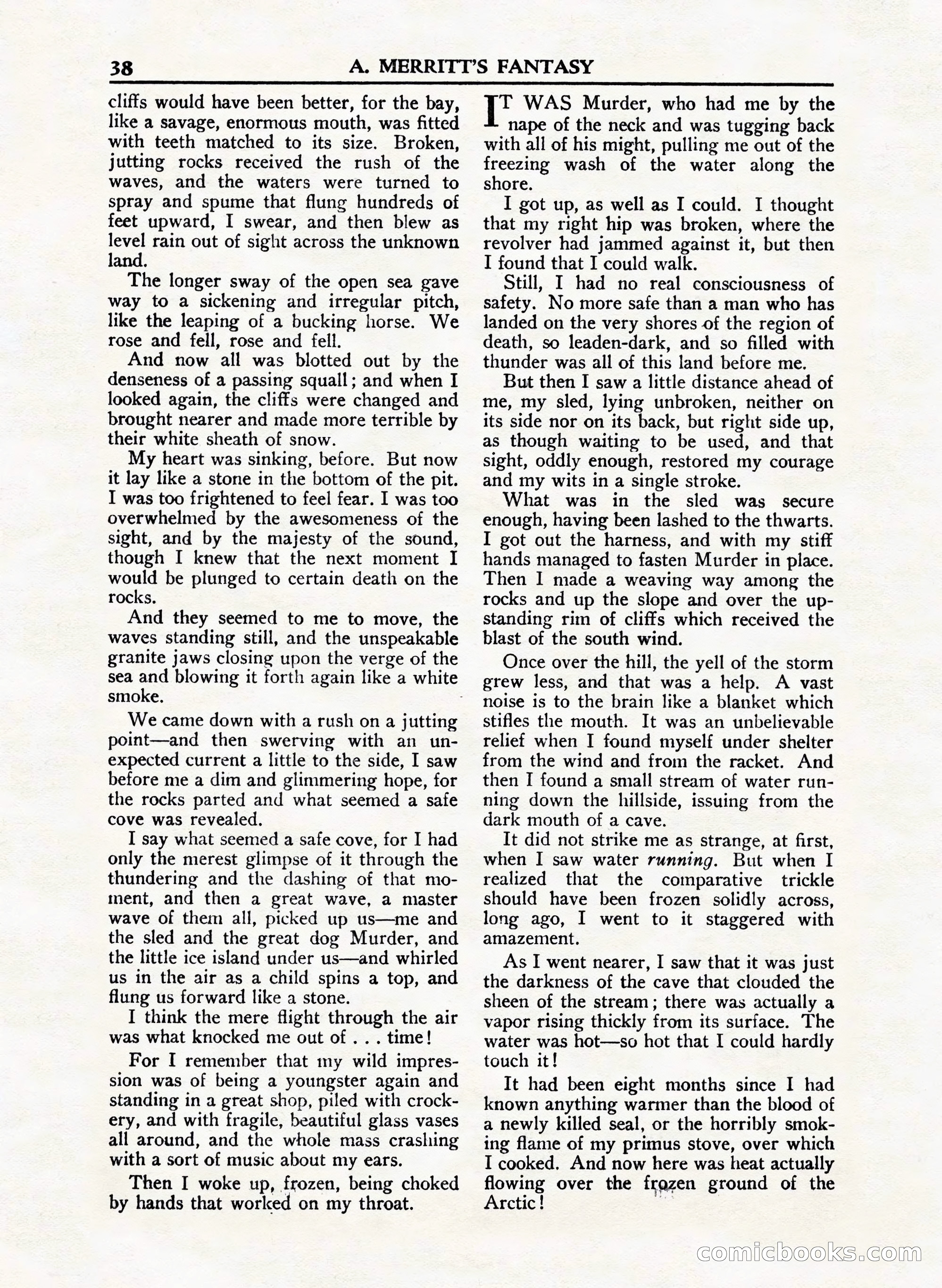 A. Merritt's Fantasy Magazine, February 1950 — page 38 of 132