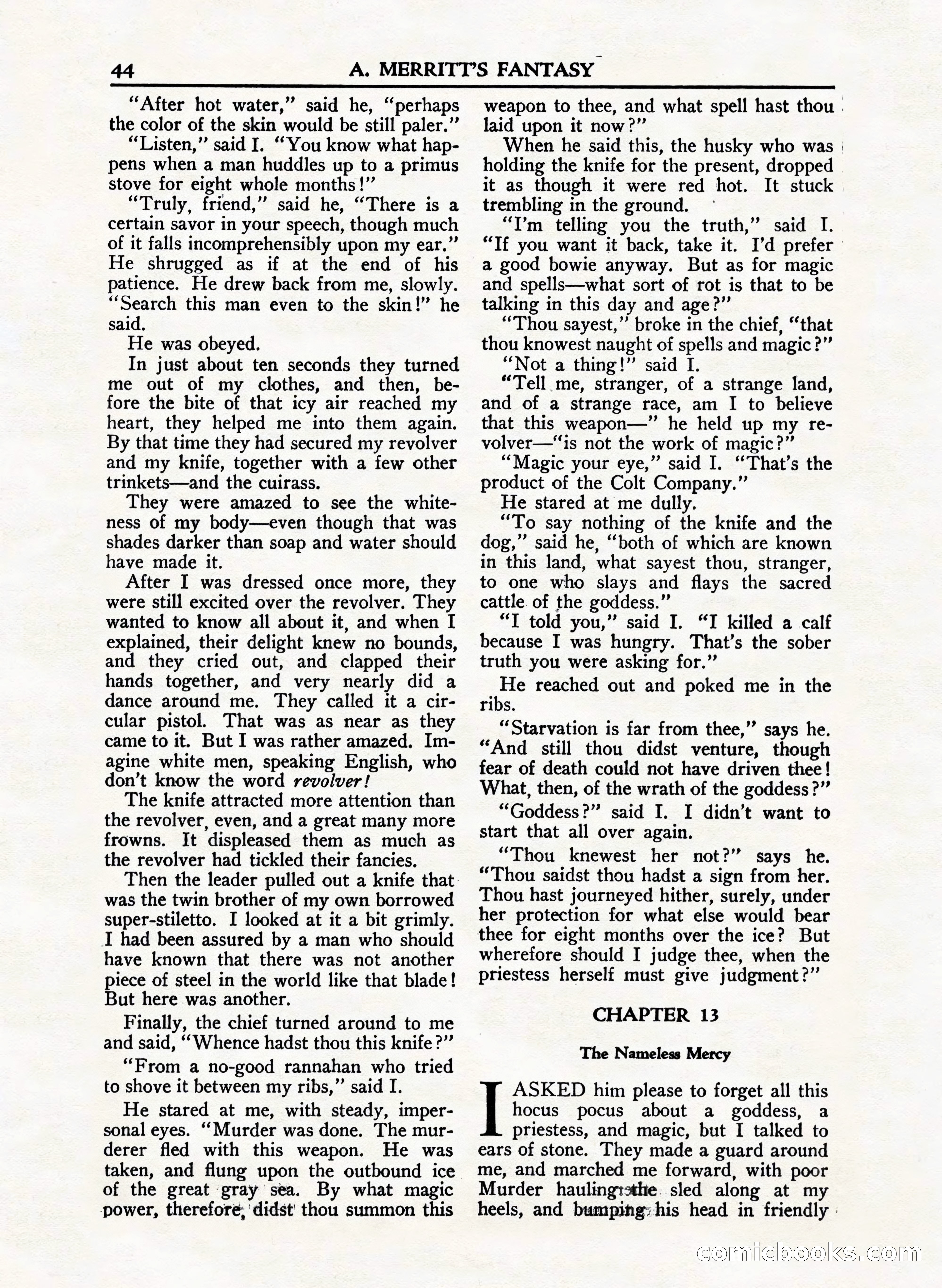 A. Merritt's Fantasy Magazine, February 1950 — page 44 of 132