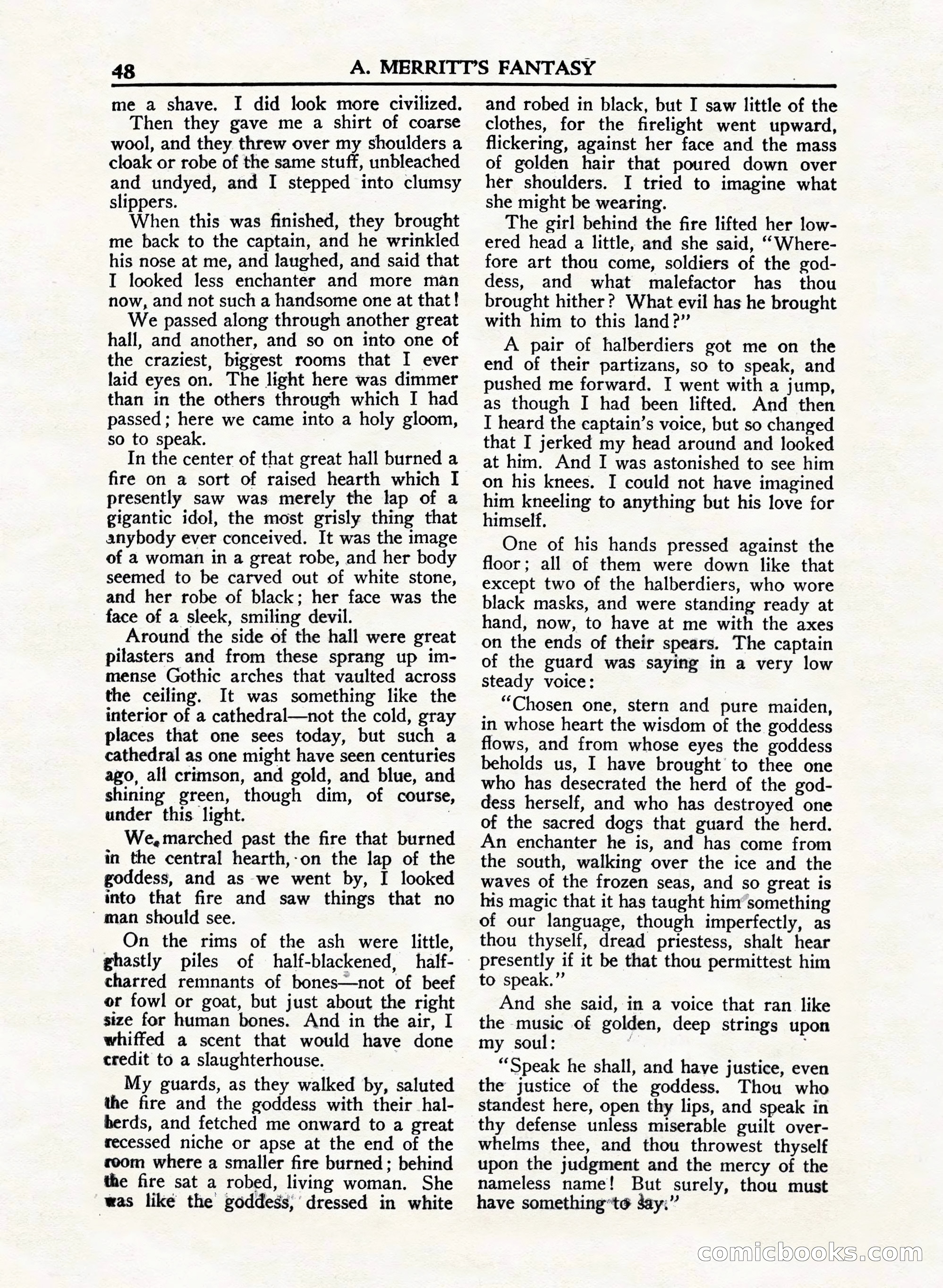 A. Merritt's Fantasy Magazine, February 1950 — page 48 of 132