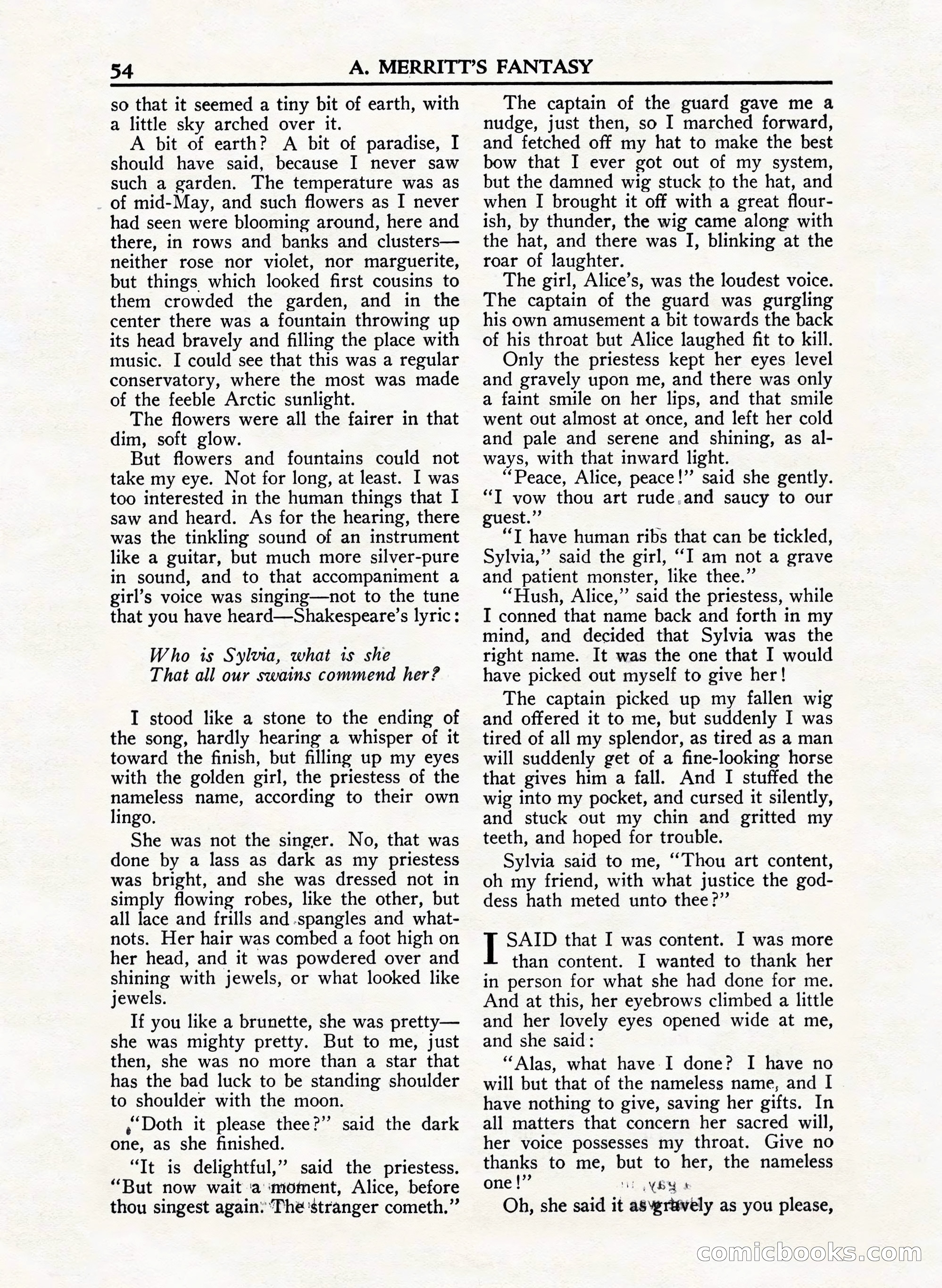 A. Merritt's Fantasy Magazine, February 1950 — page 54 of 132