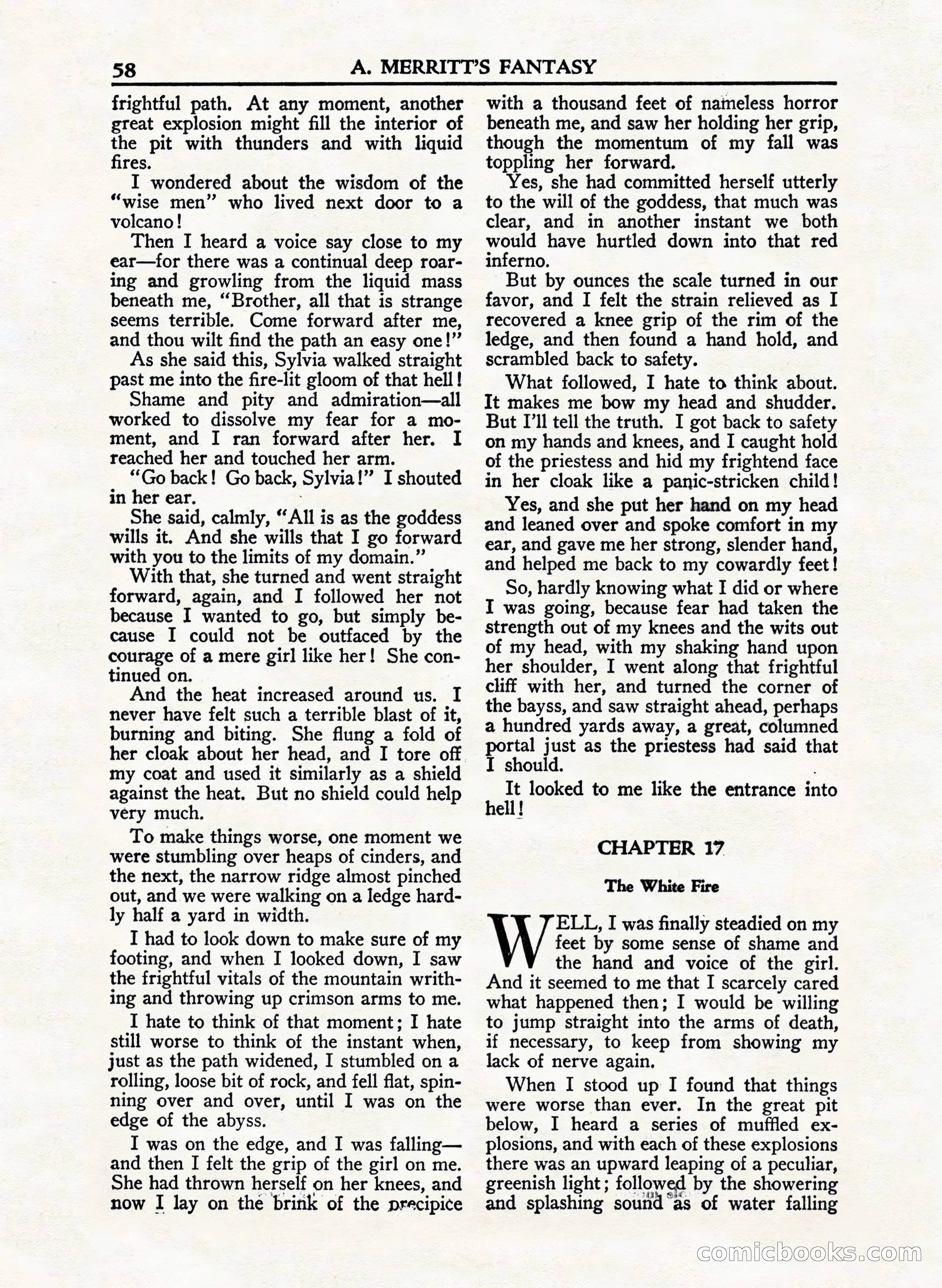 A. Merritt's Fantasy Magazine, February 1950 — page 58 of 132