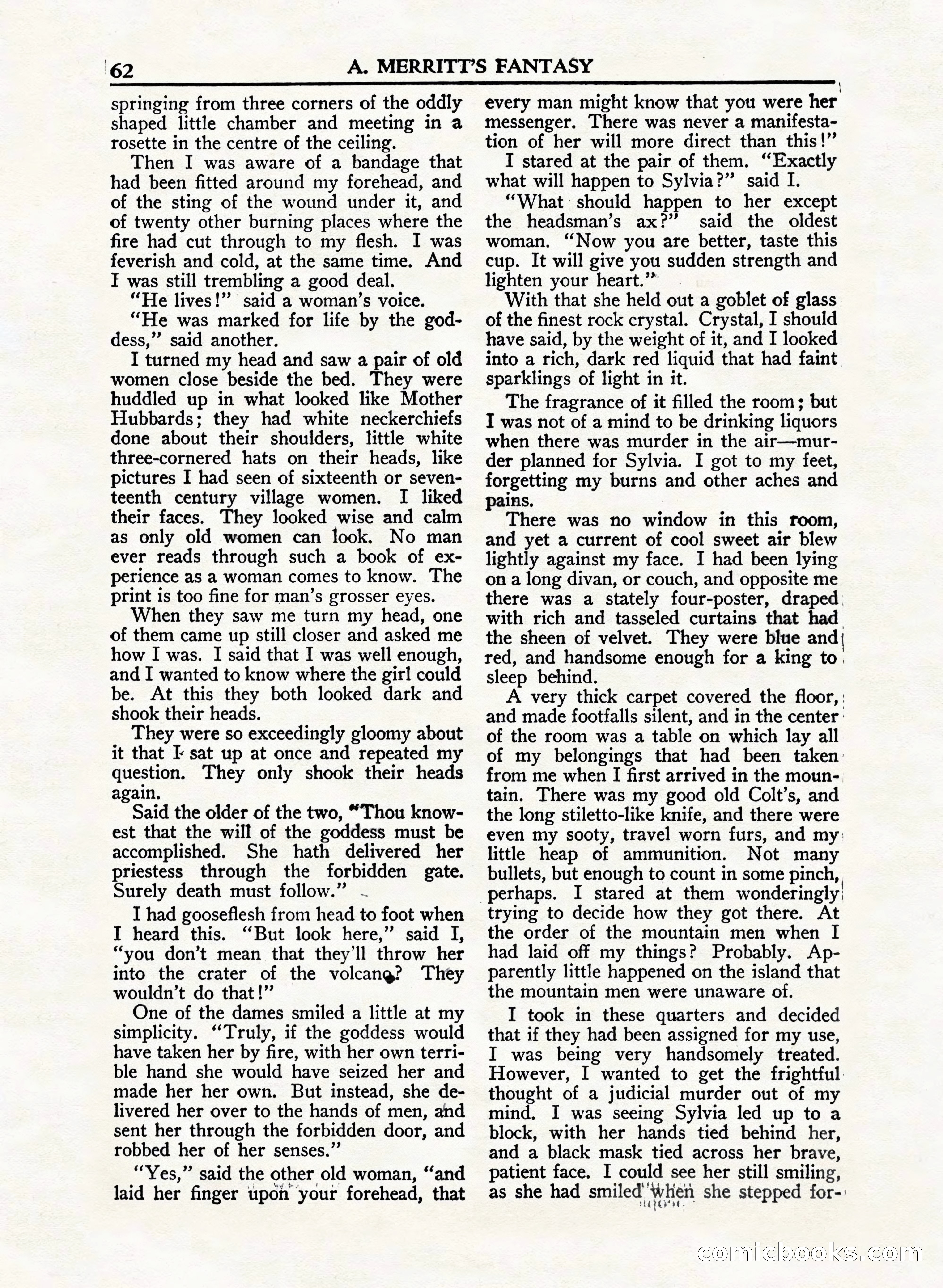 A. Merritt's Fantasy Magazine, February 1950 — page 62 of 132