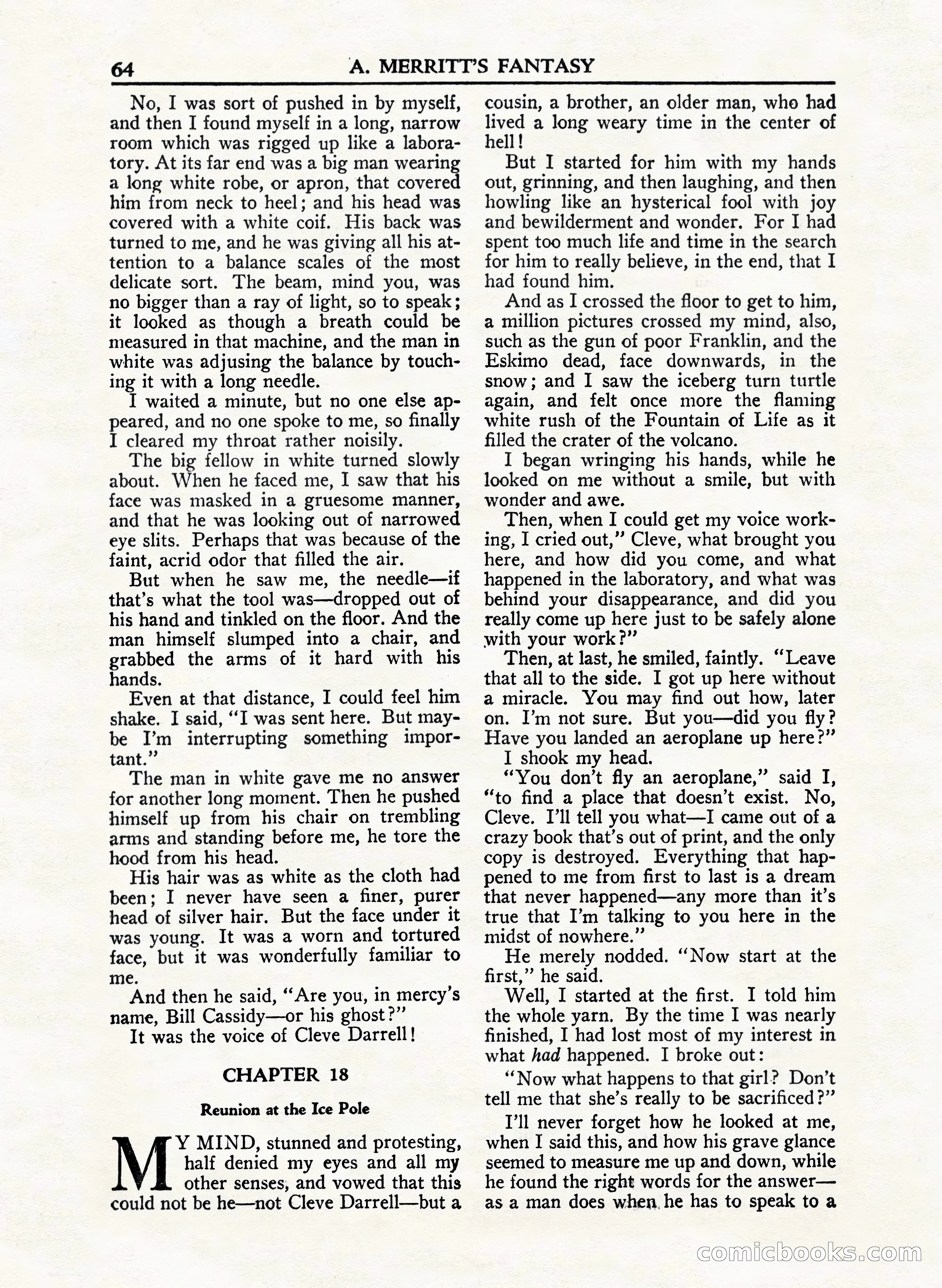 A. Merritt's Fantasy Magazine, February 1950 — page 64 of 132