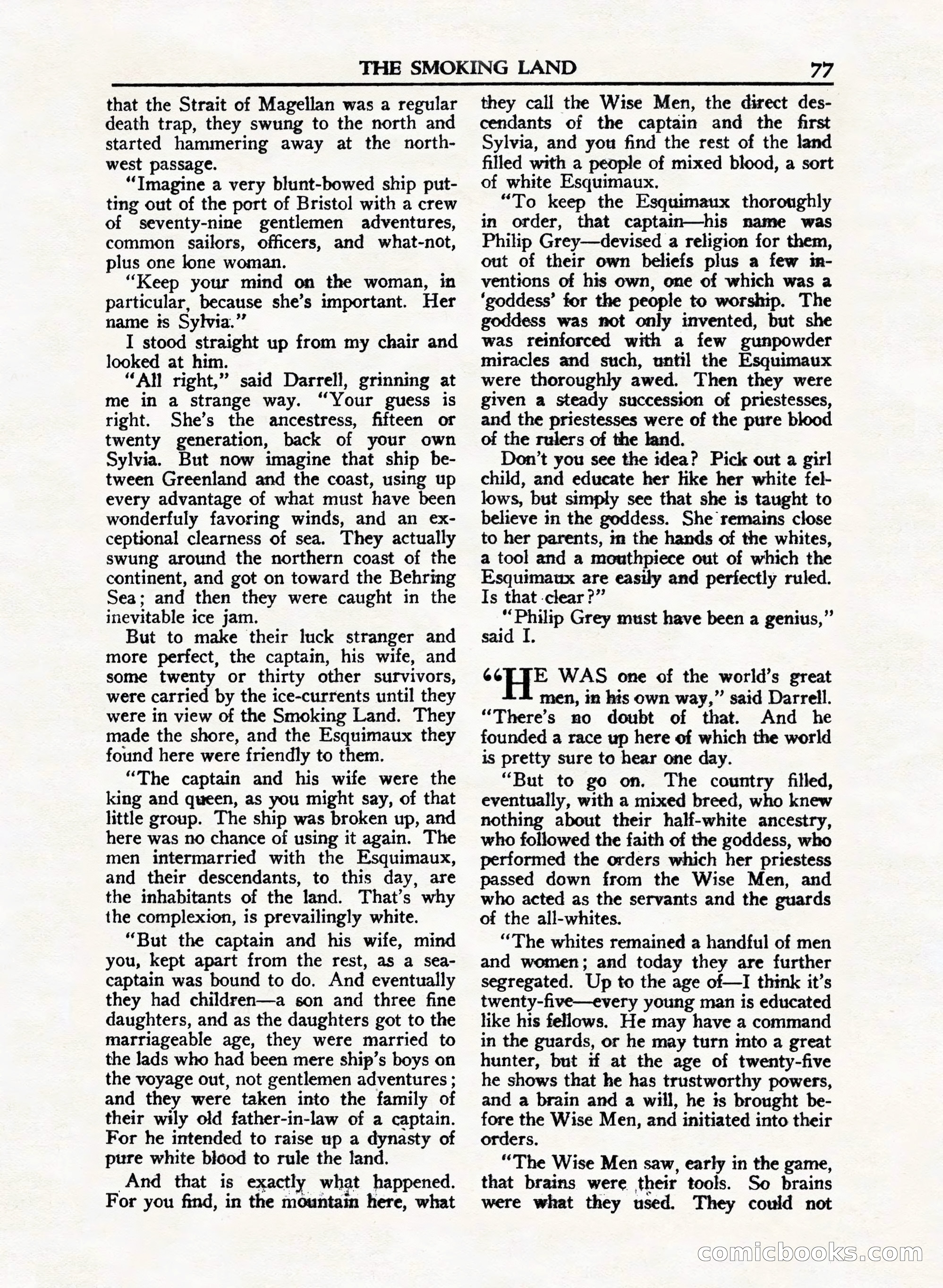 A. Merritt's Fantasy Magazine, February 1950 — page 77 of 132