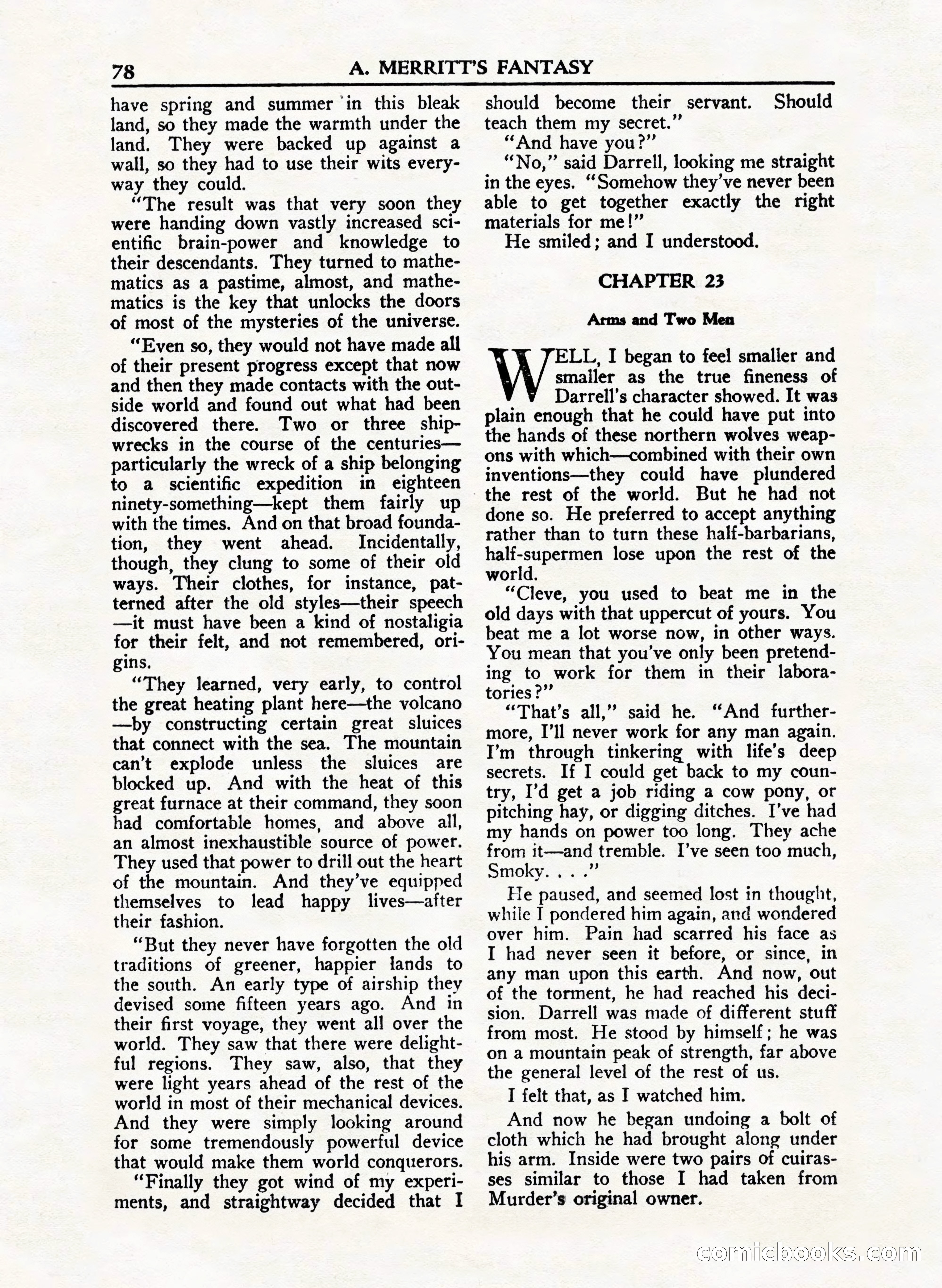 A. Merritt's Fantasy Magazine, February 1950 — page 78 of 132