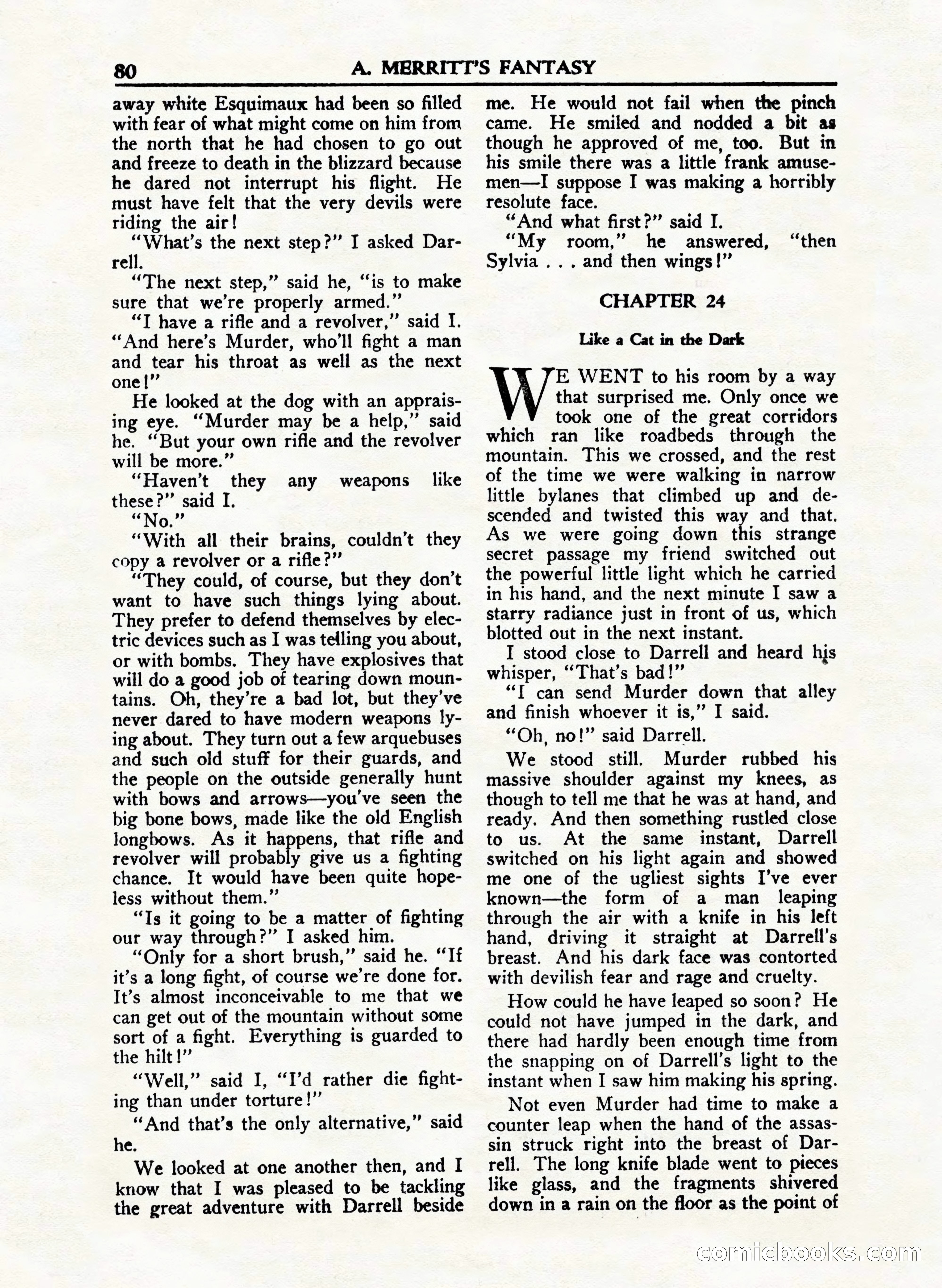 A. Merritt's Fantasy Magazine, February 1950 — page 80 of 132