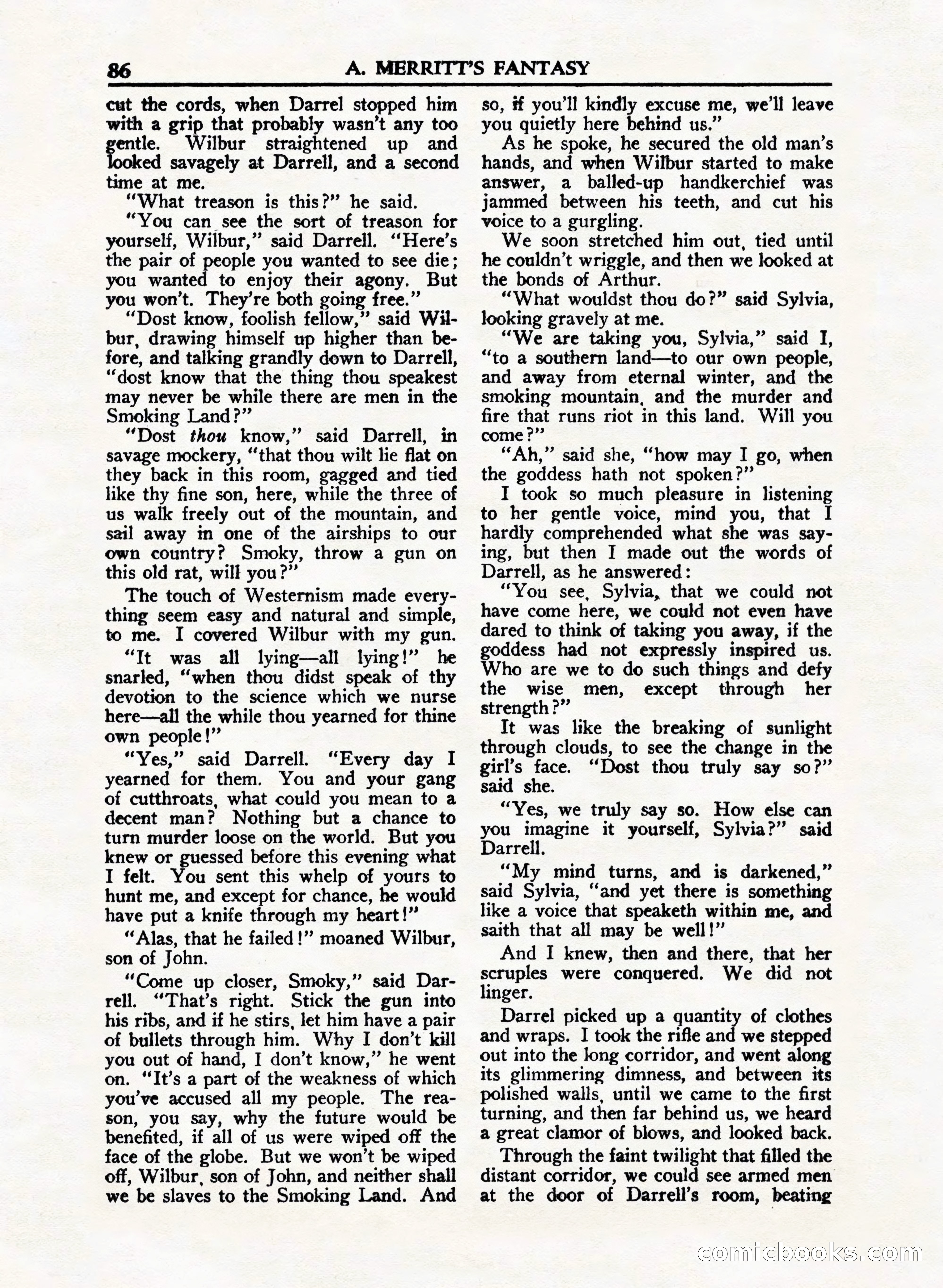 A. Merritt's Fantasy Magazine, February 1950 — page 86 of 132