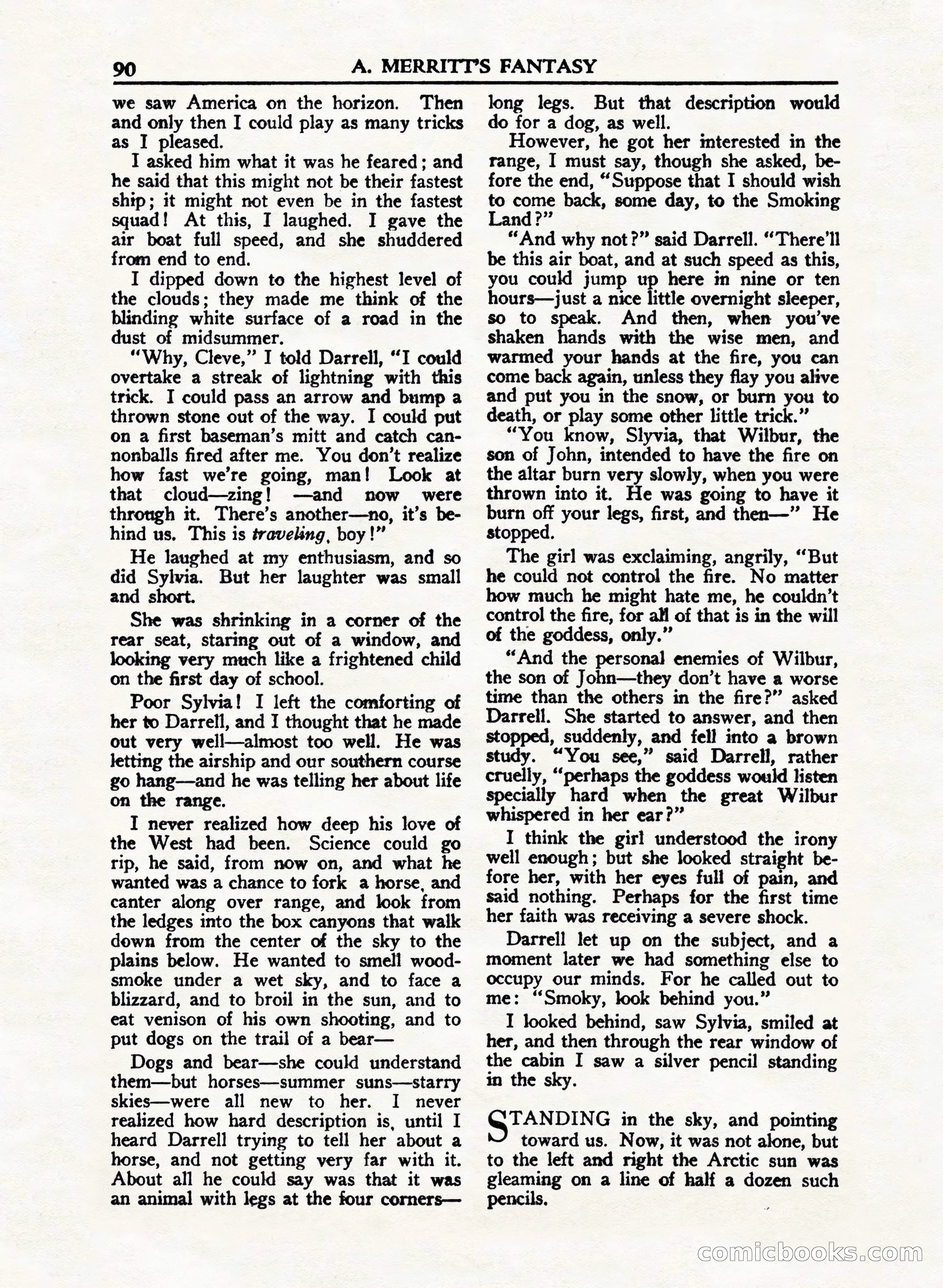 A. Merritt's Fantasy Magazine, February 1950 — page 90 of 132