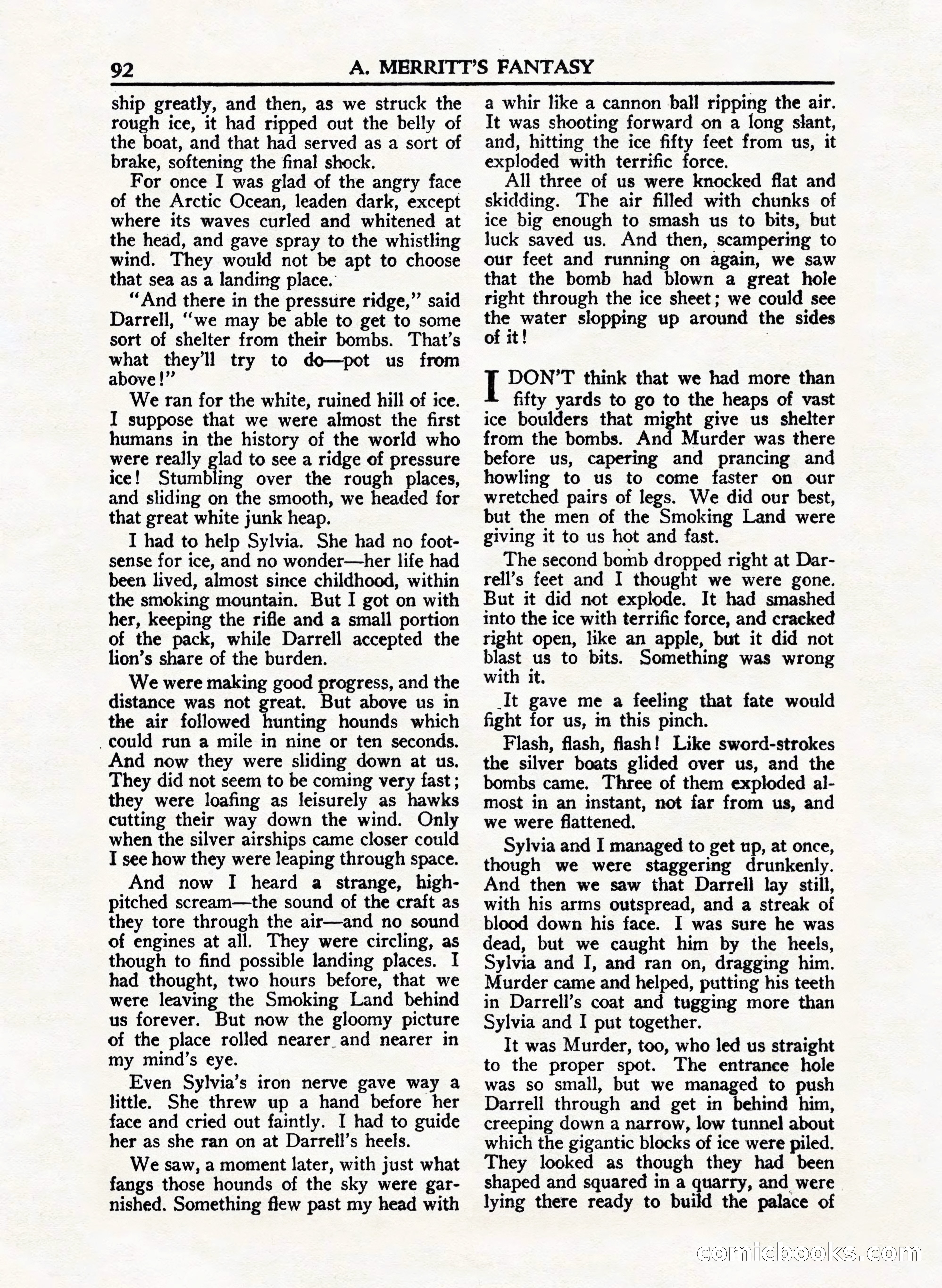 A. Merritt's Fantasy Magazine, February 1950 — page 92 of 132