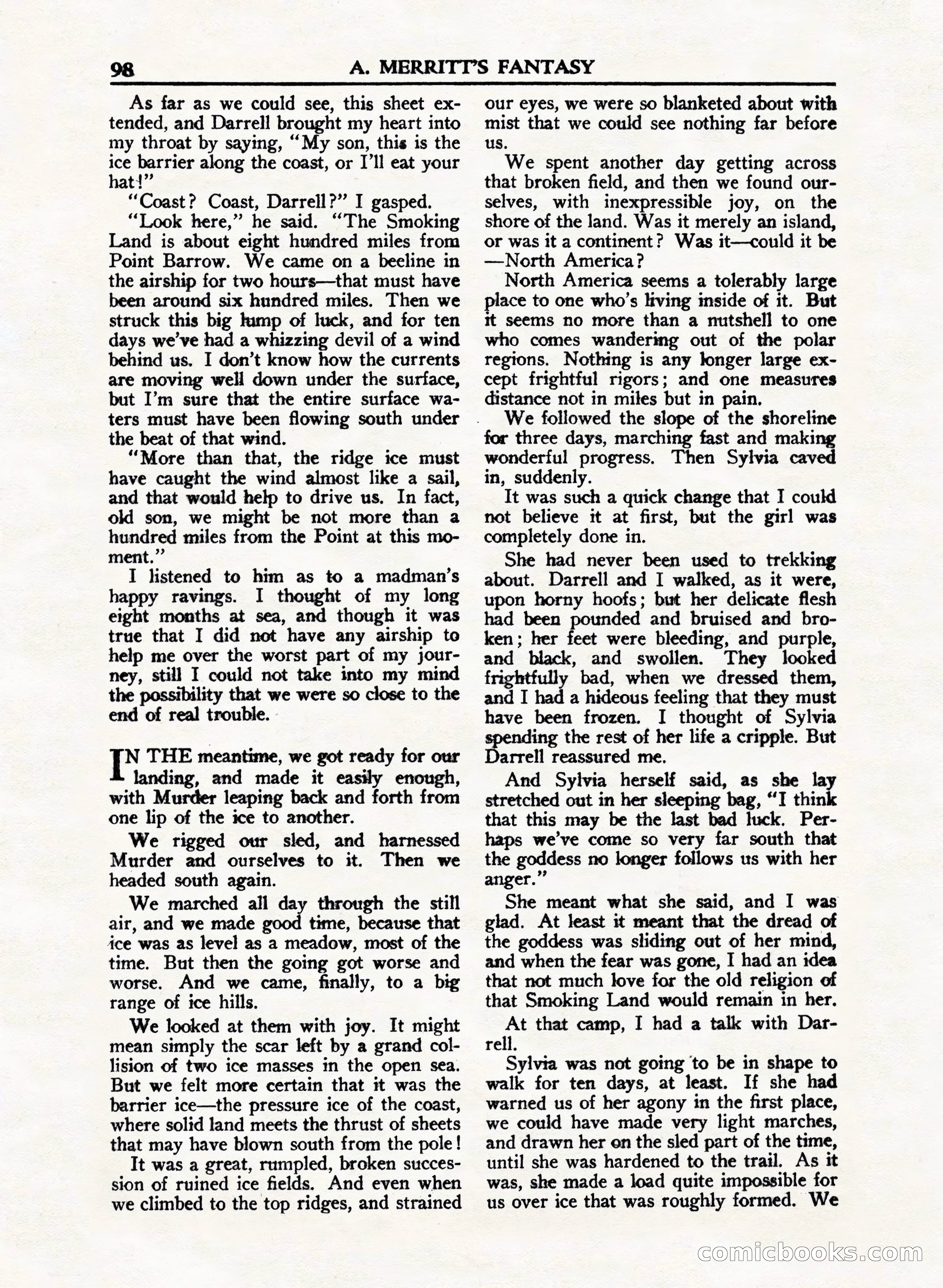 A. Merritt's Fantasy Magazine, February 1950 — page 98 of 132