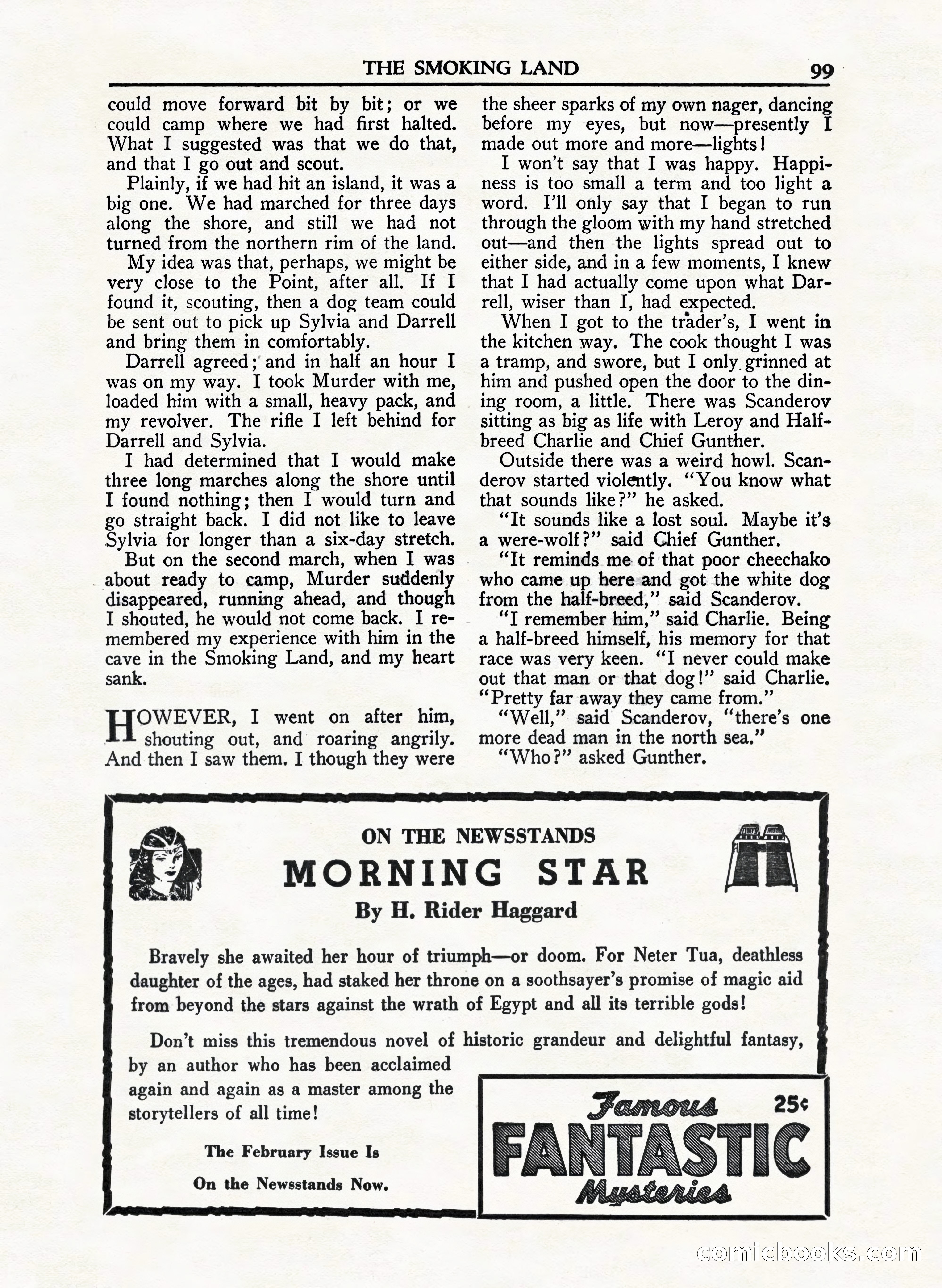 A. Merritt's Fantasy Magazine, February 1950 — page 99 of 132