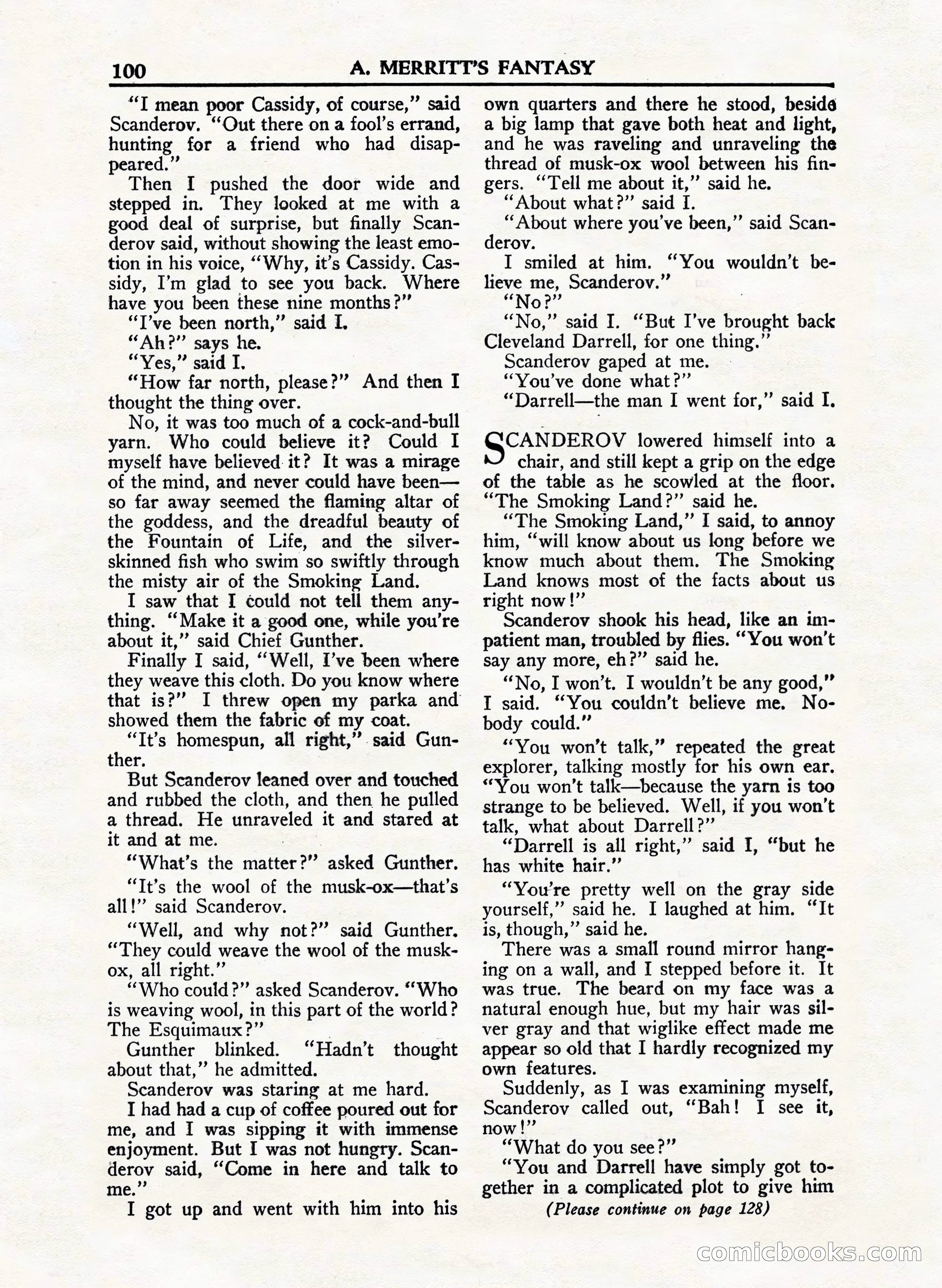 A. Merritt's Fantasy Magazine, February 1950 — page 100 of 132