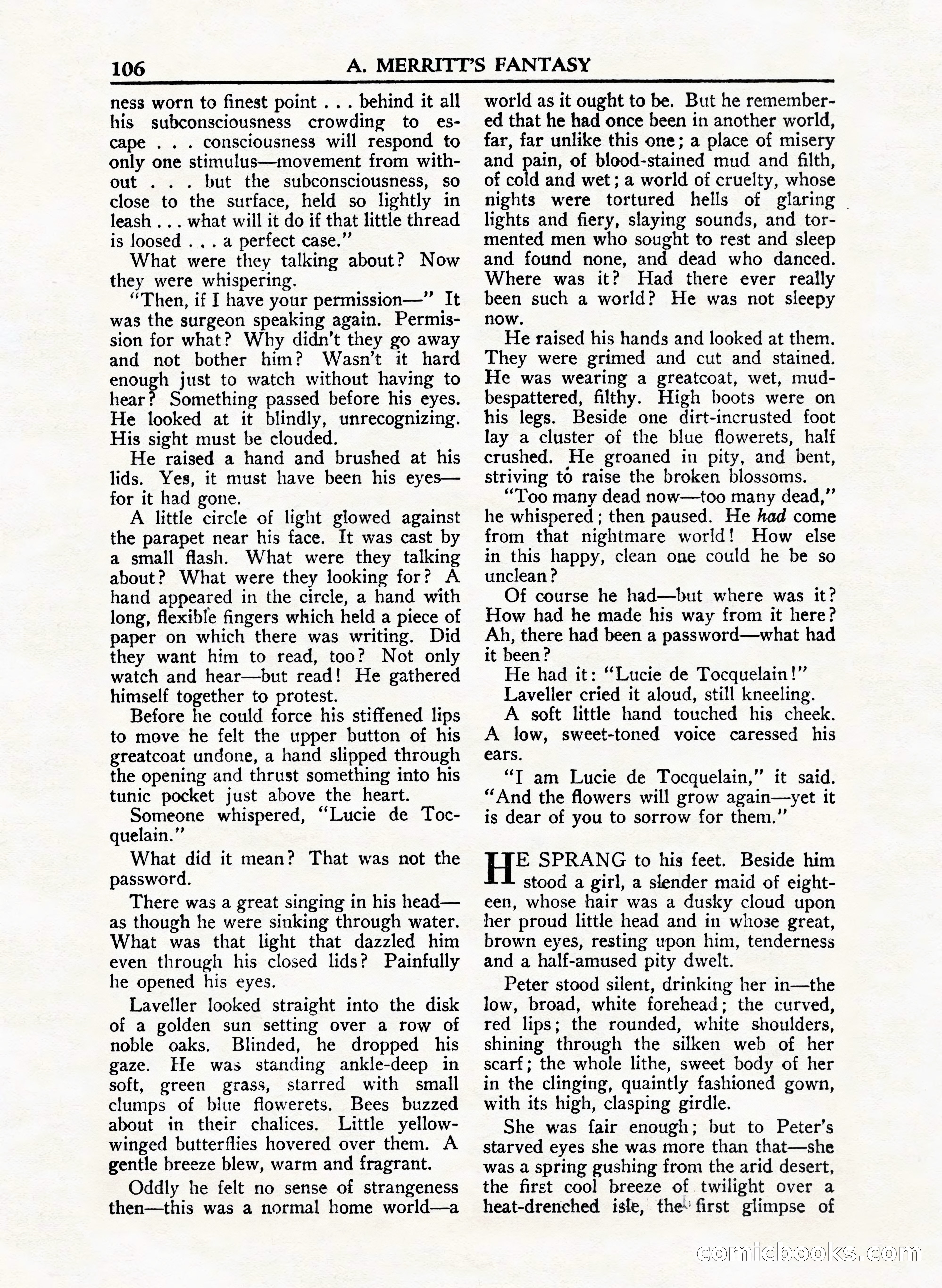A. Merritt's Fantasy Magazine, February 1950 — page 106 of 132