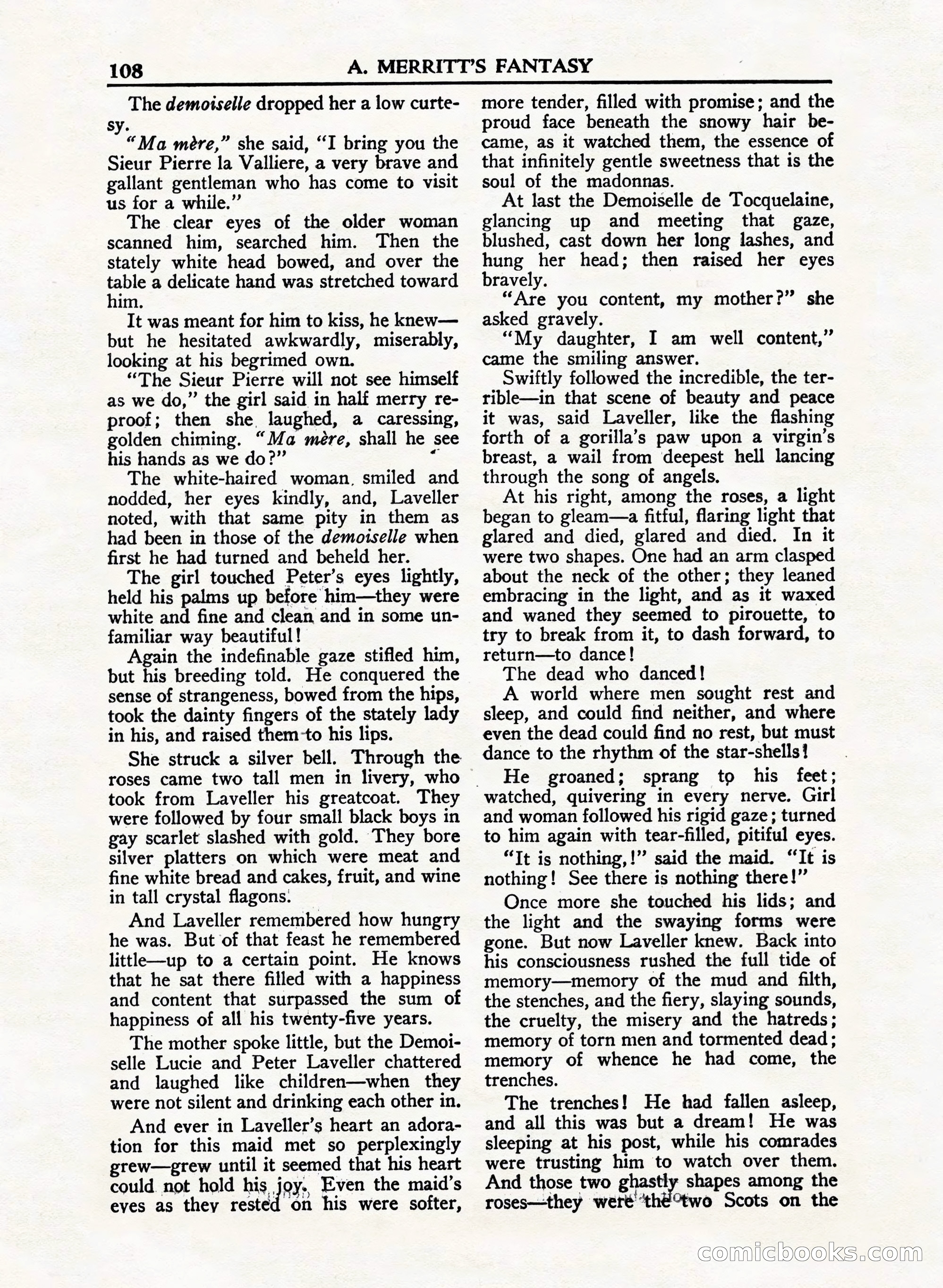 A. Merritt's Fantasy Magazine, February 1950 — page 108 of 132