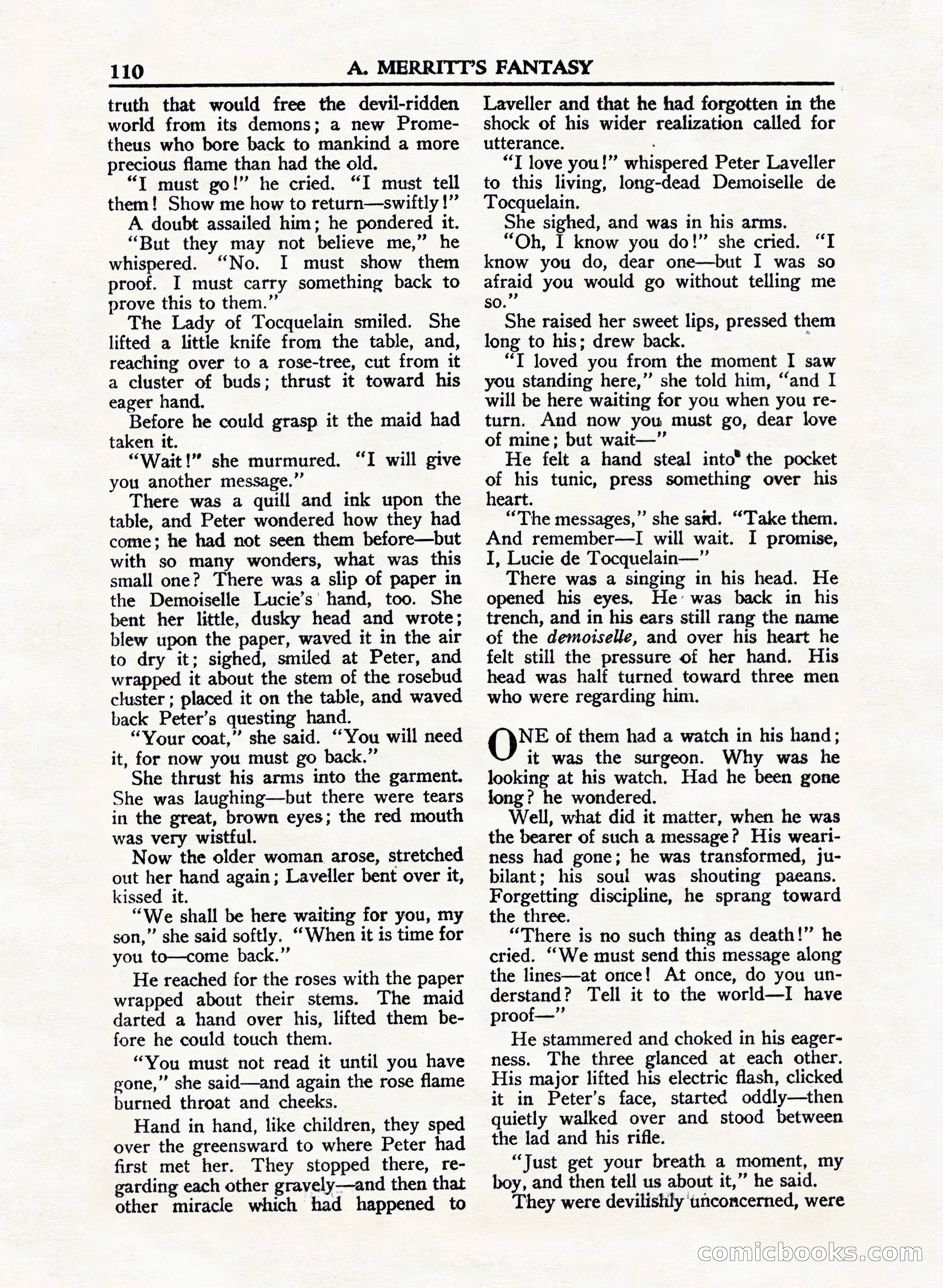 A. Merritt's Fantasy Magazine, February 1950 — page 110 of 132
