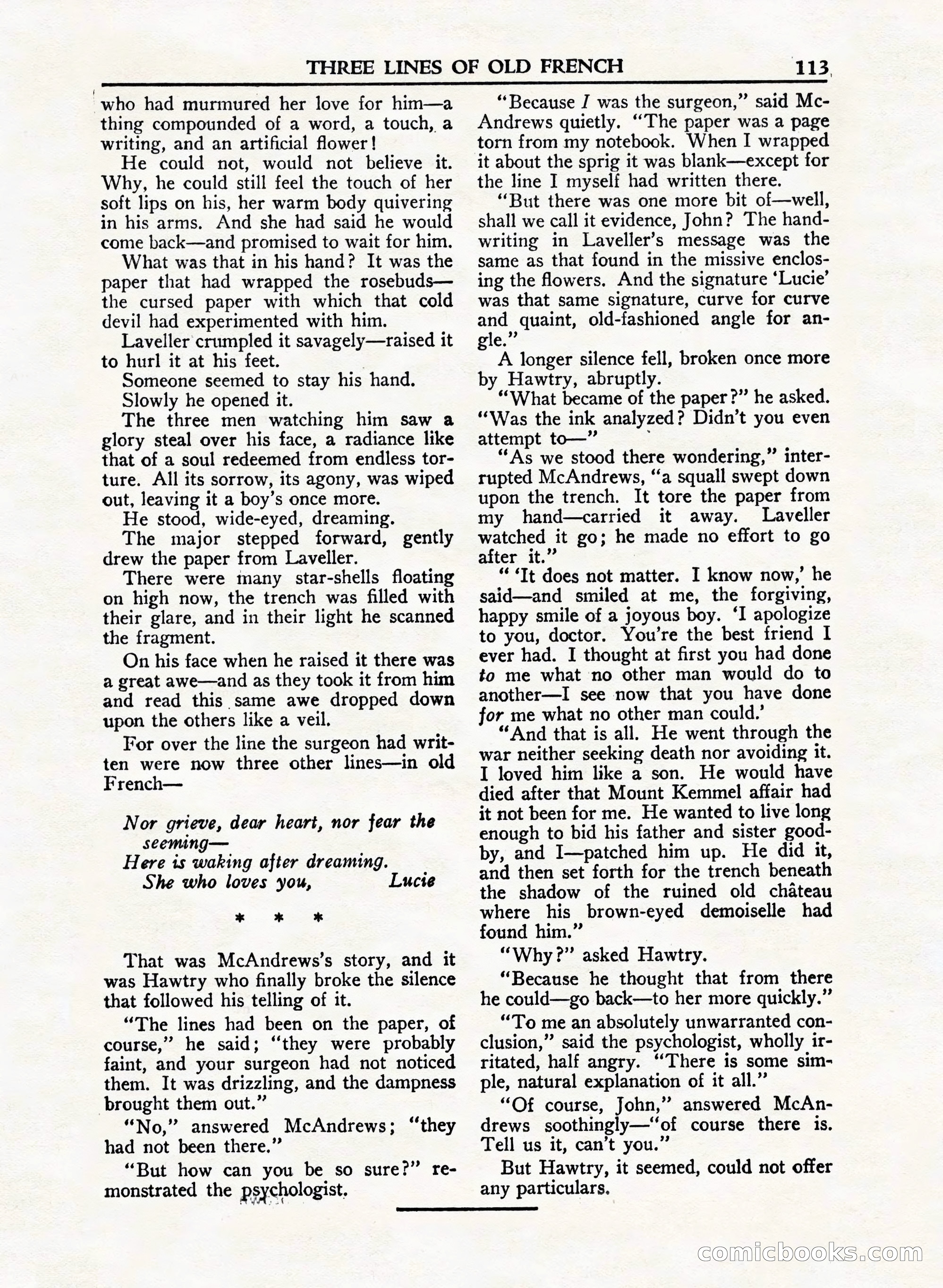 A. Merritt's Fantasy Magazine, February 1950 — page 113 of 132