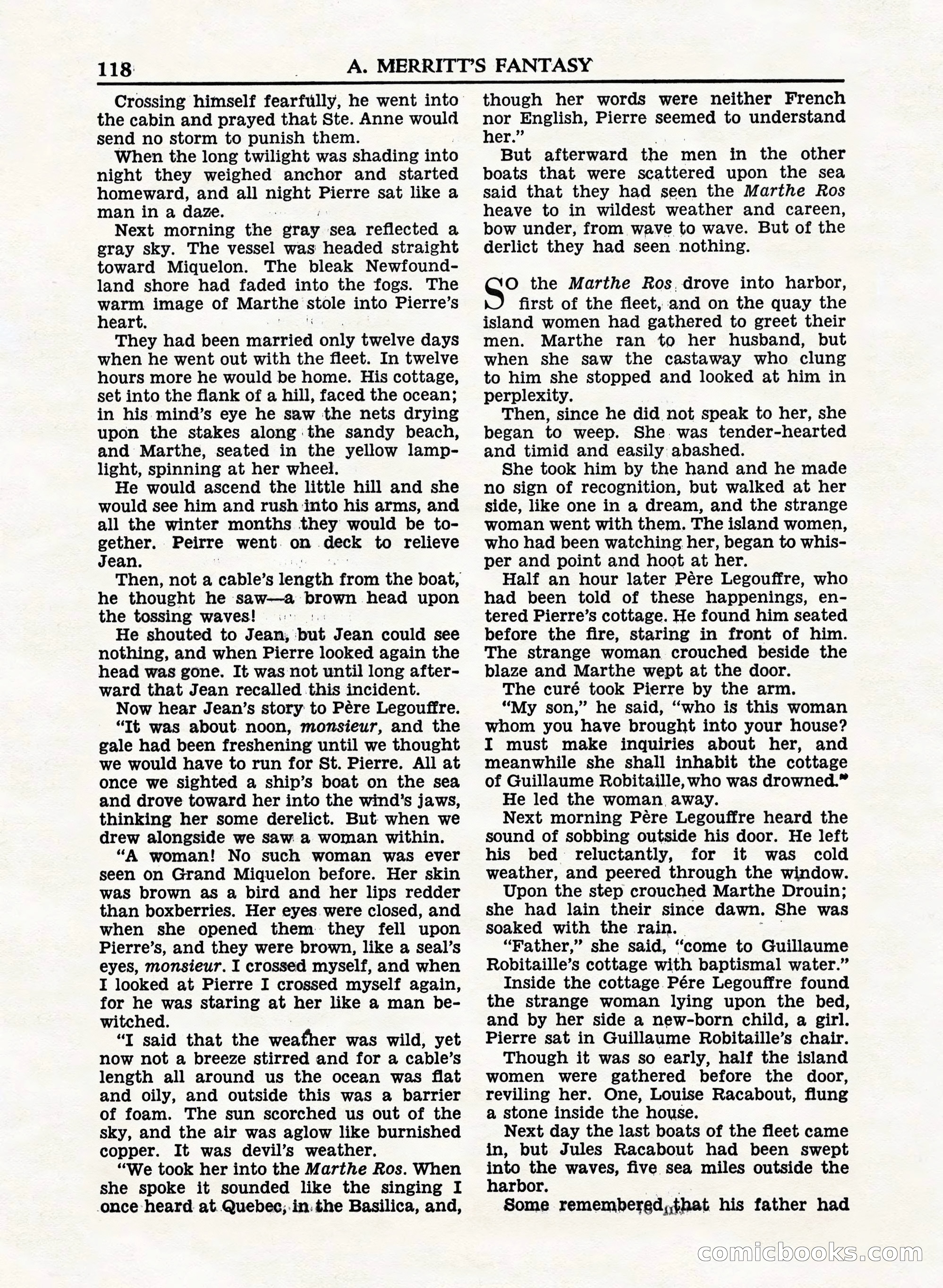 A. Merritt's Fantasy Magazine, February 1950 — page 118 of 132