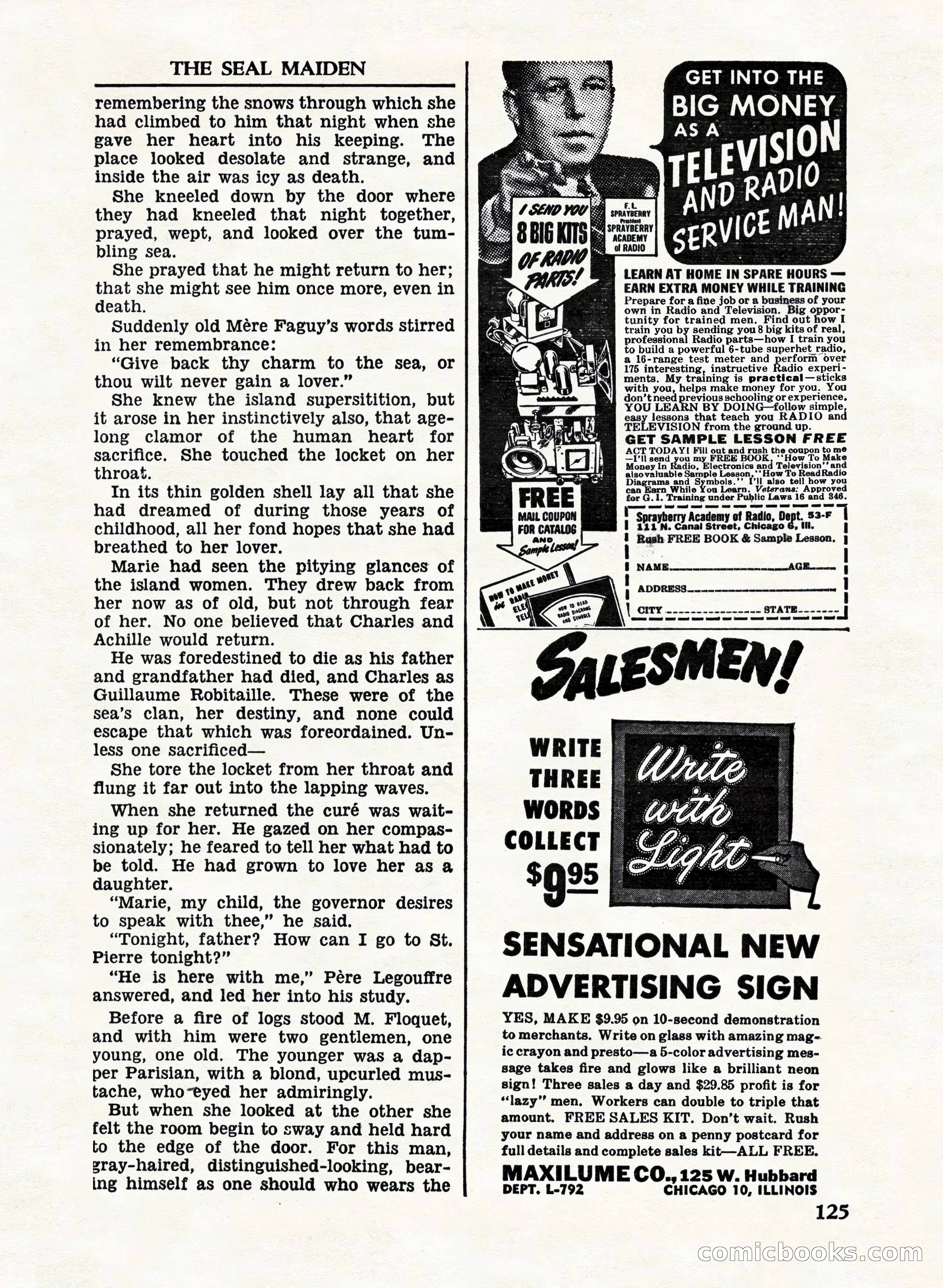 A. Merritt's Fantasy Magazine, February 1950 — page 125 of 132