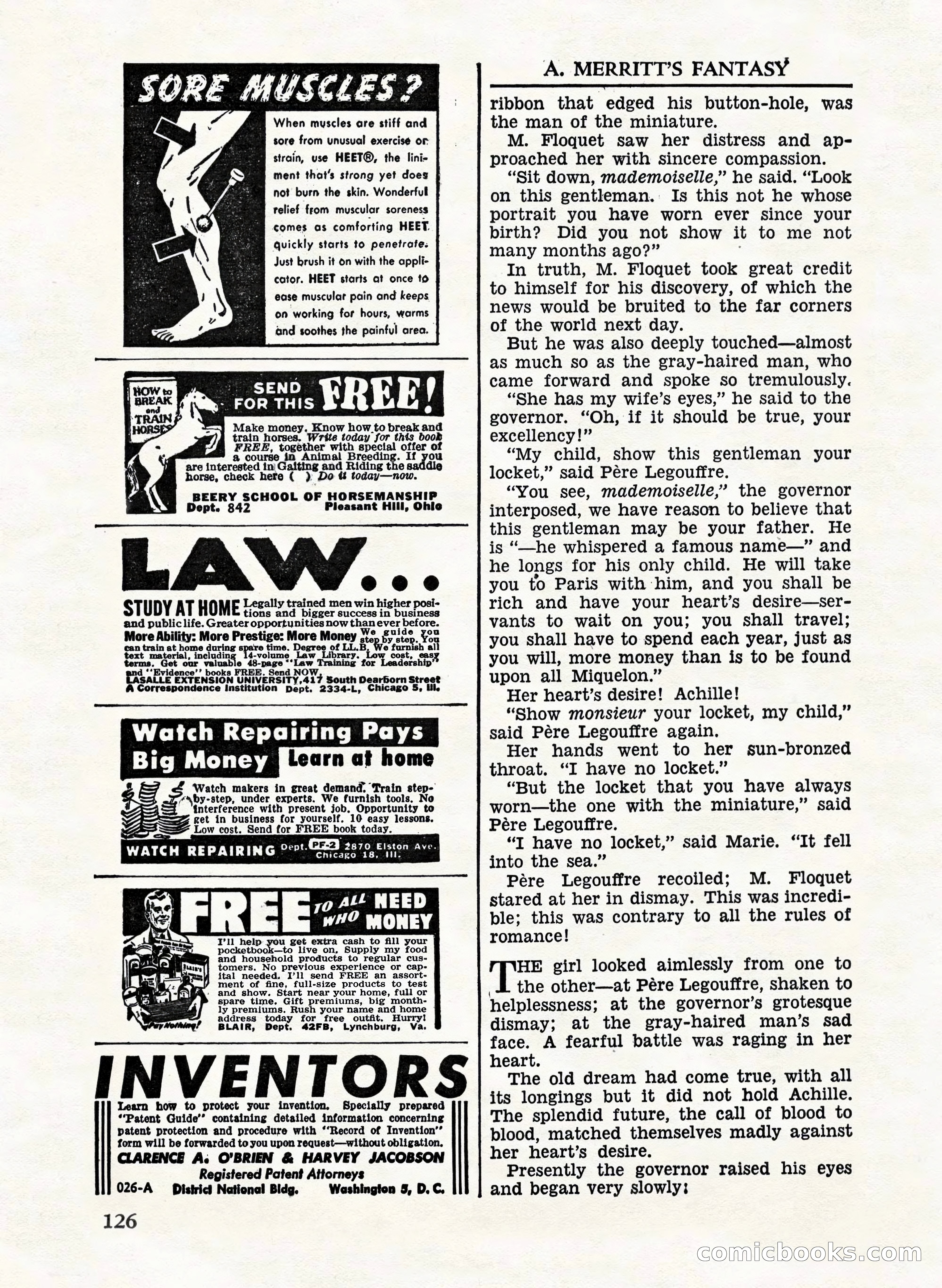 A. Merritt's Fantasy Magazine, February 1950 — page 126 of 132