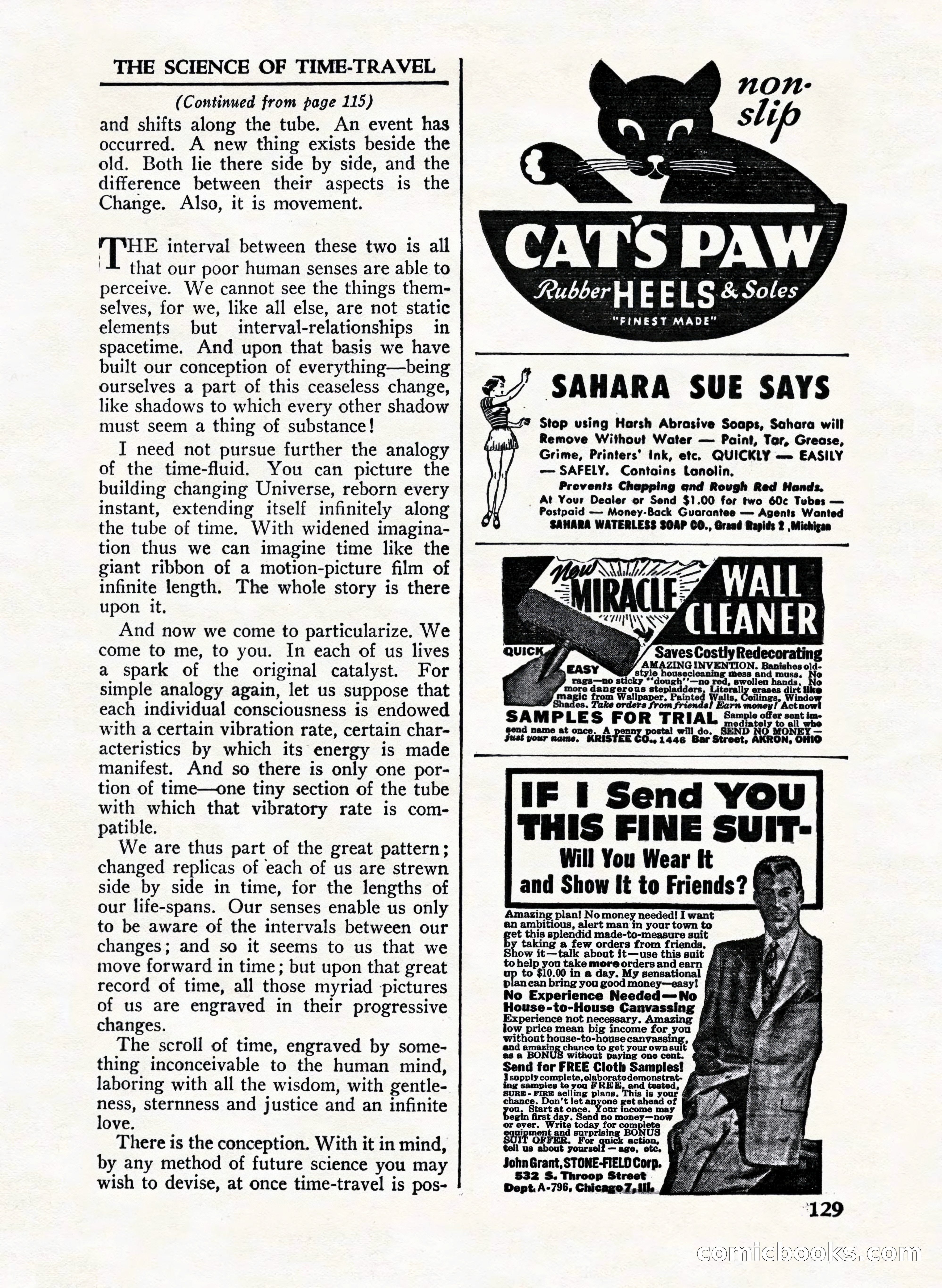 A. Merritt's Fantasy Magazine, February 1950 — page 129 of 132