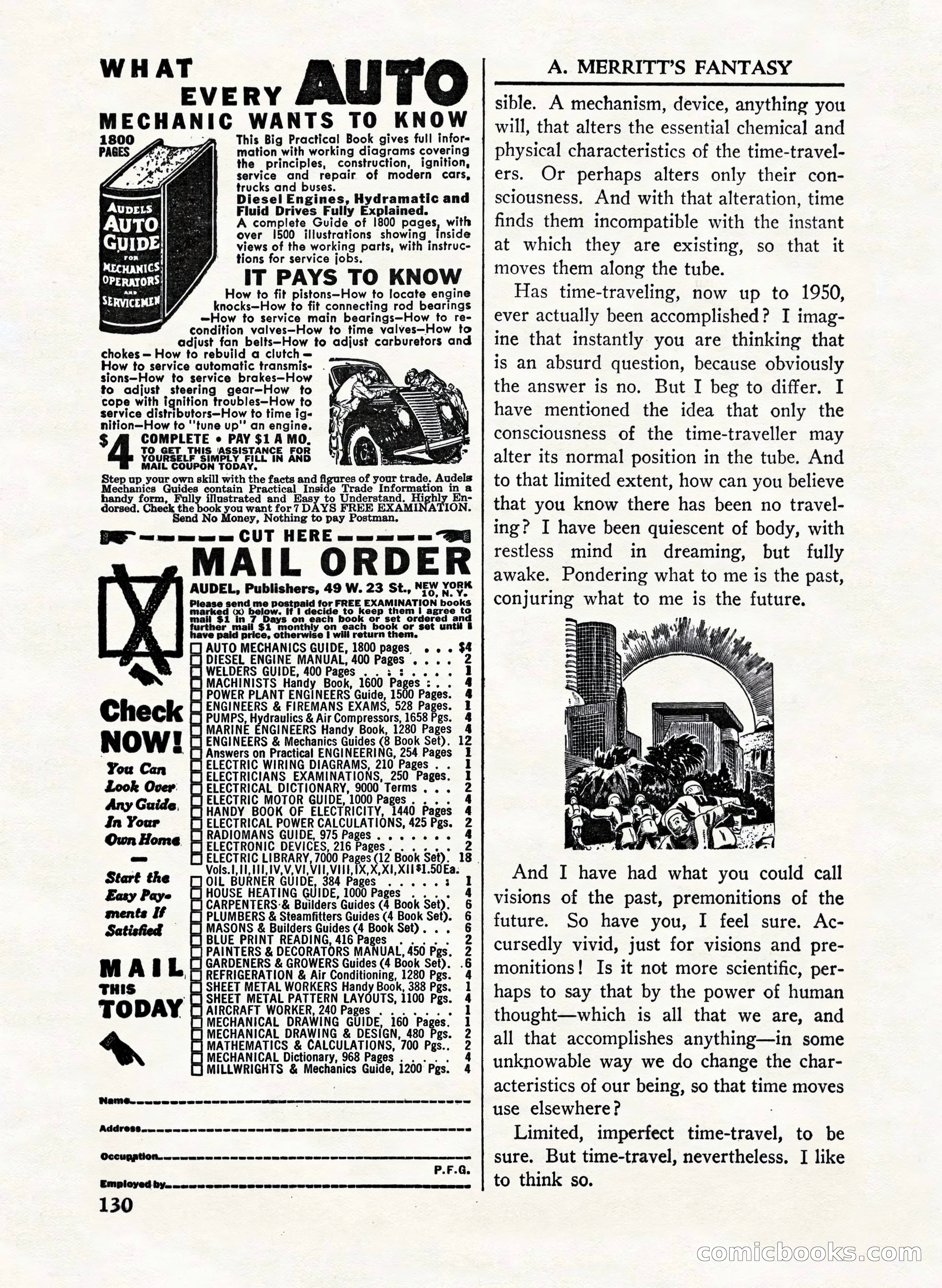 A. Merritt's Fantasy Magazine, February 1950 — page 130 of 132
