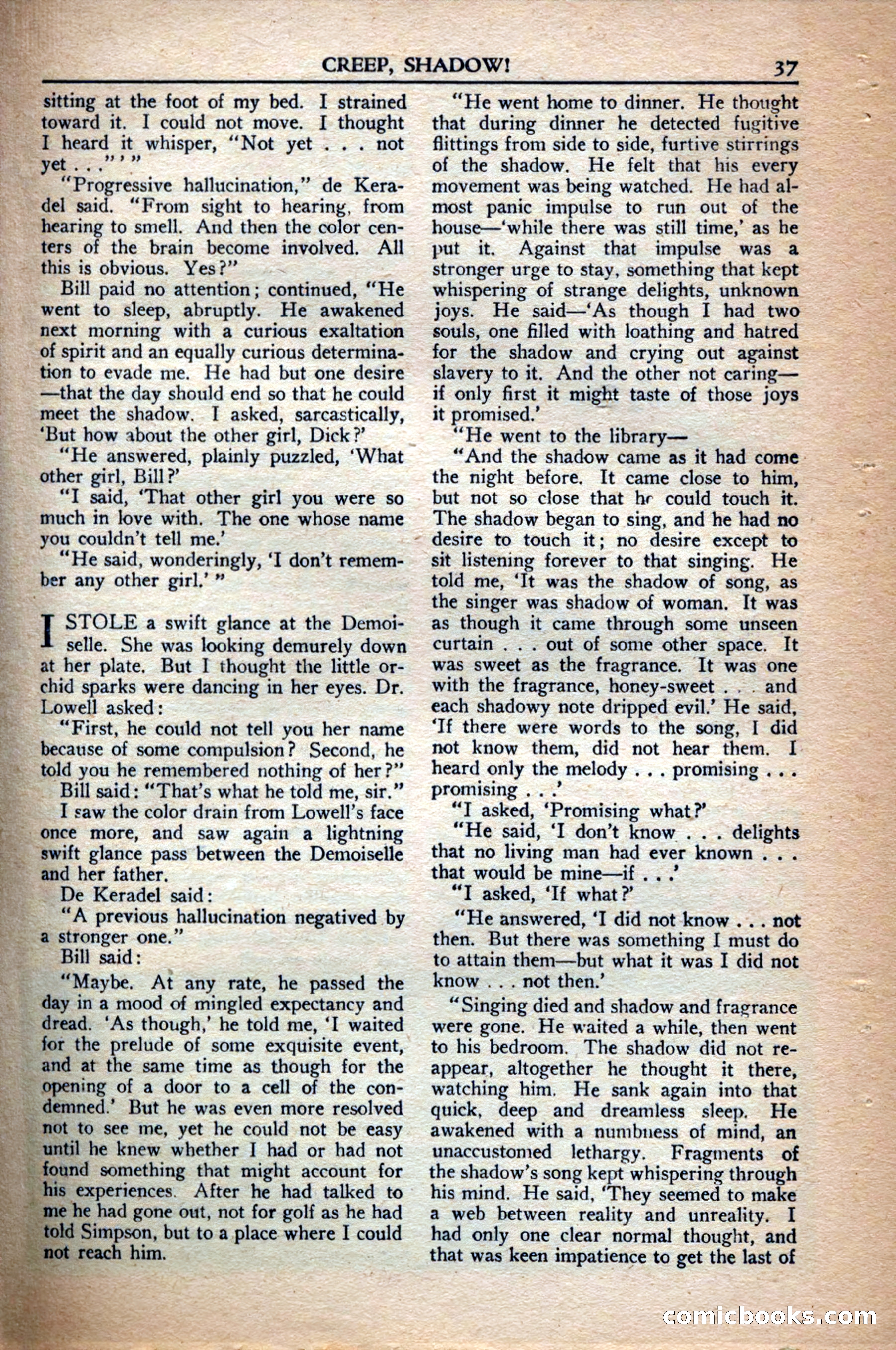 A. Merritt's Fantasy Magazine, December 1949 — page 37 of 133
