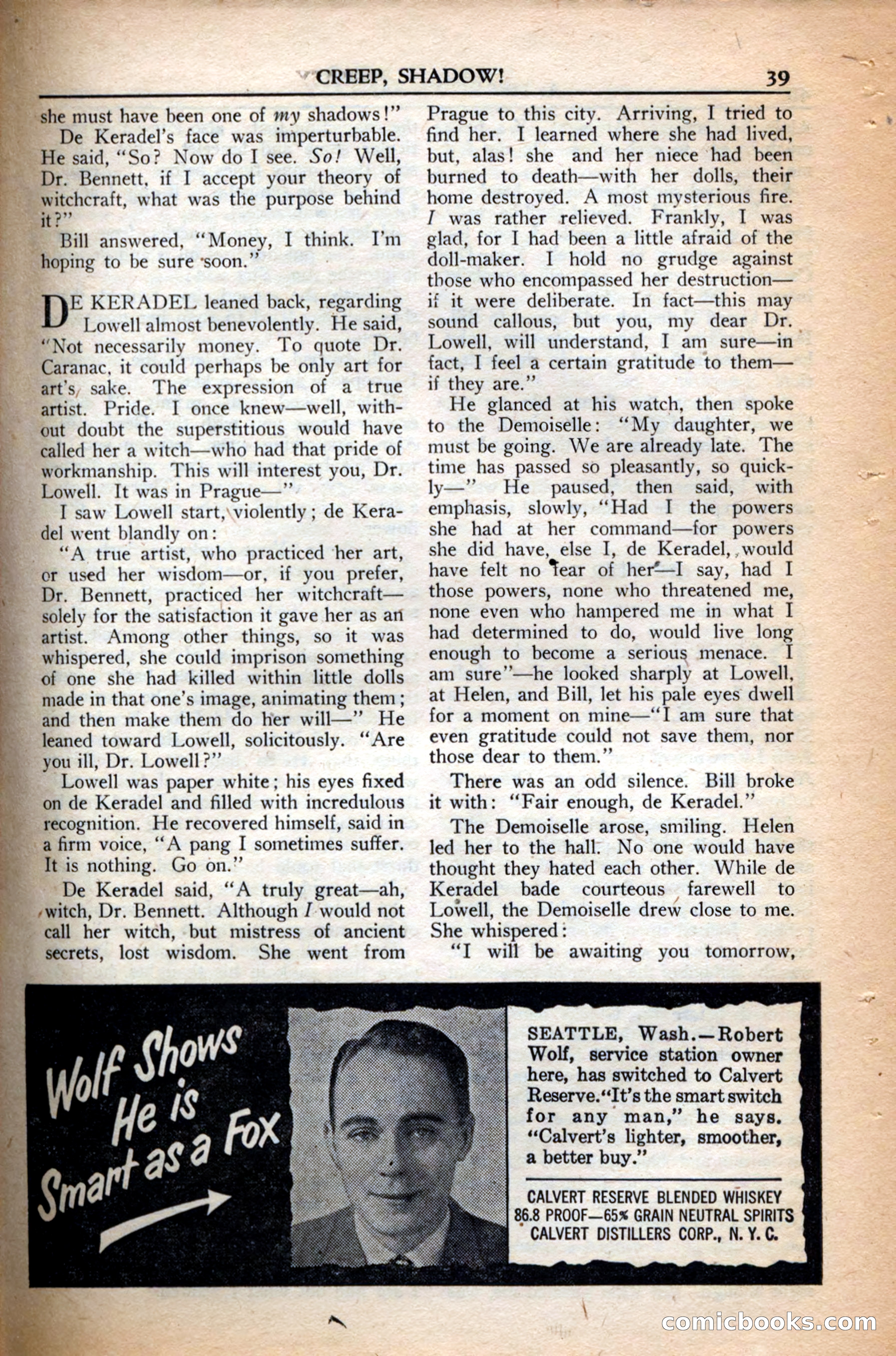A. Merritt's Fantasy Magazine, December 1949 — page 39 of 133