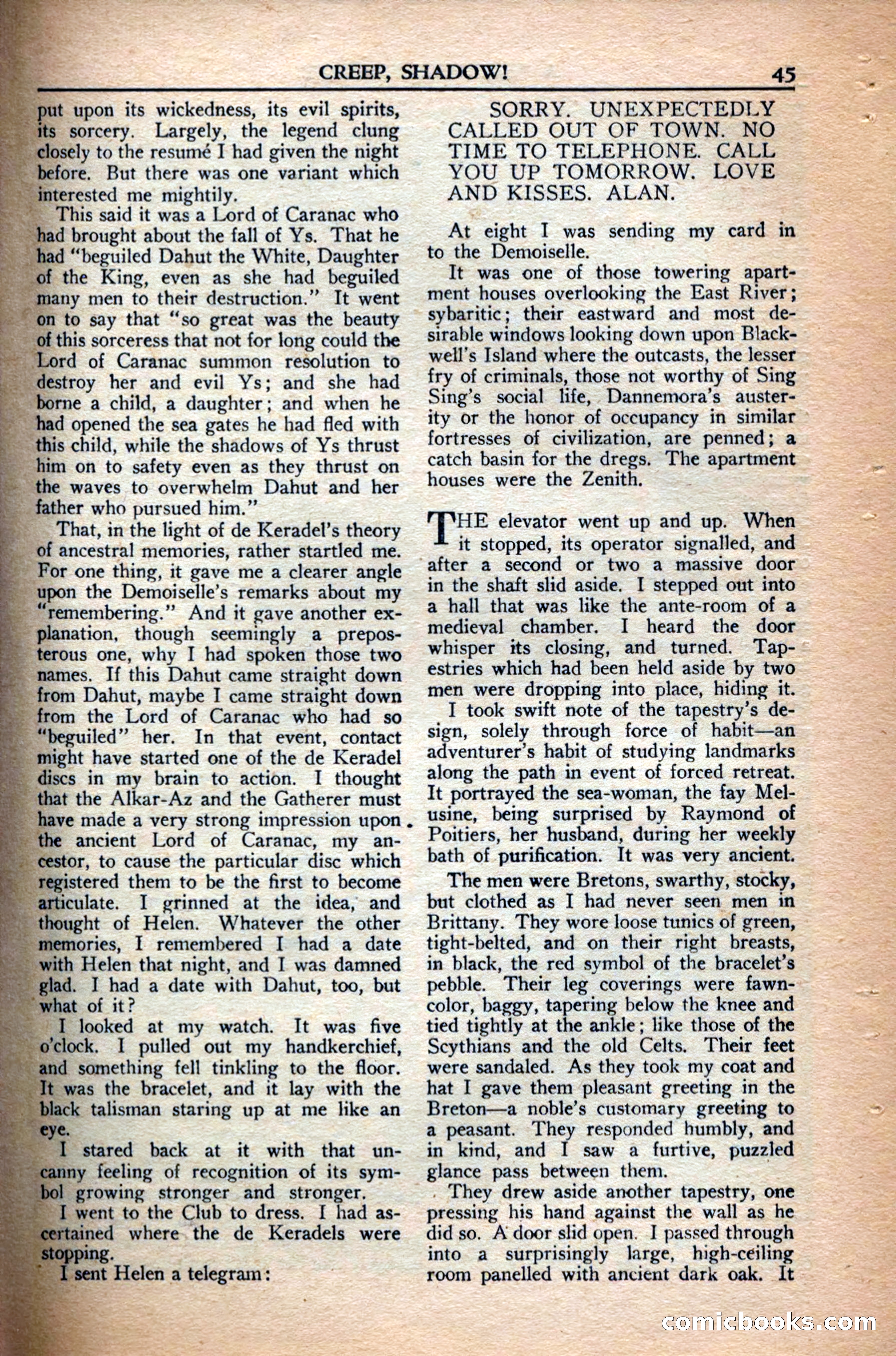 A. Merritt's Fantasy Magazine, December 1949 — page 45 of 133