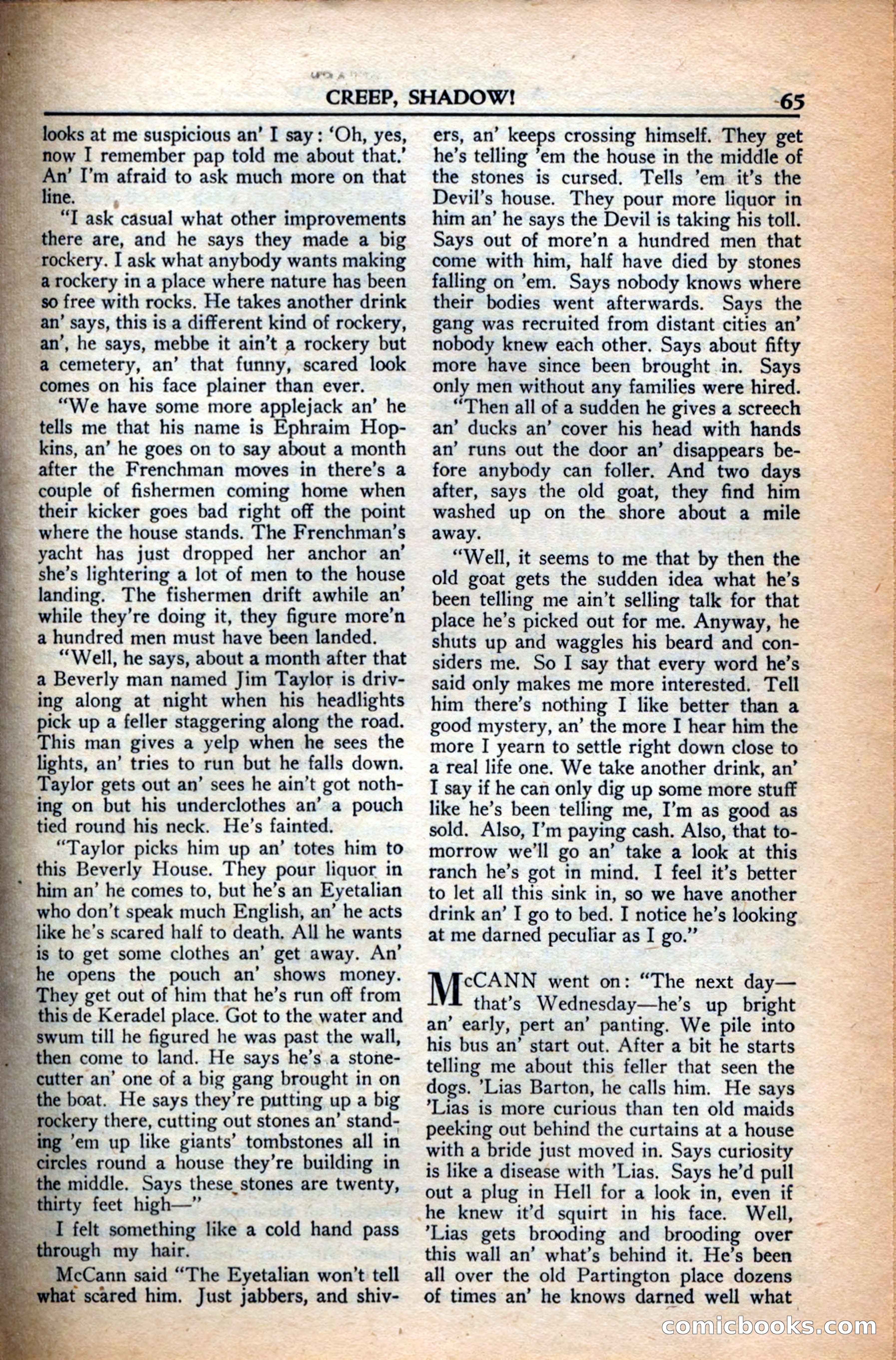 A. Merritt's Fantasy Magazine, December 1949 — page 65 of 133