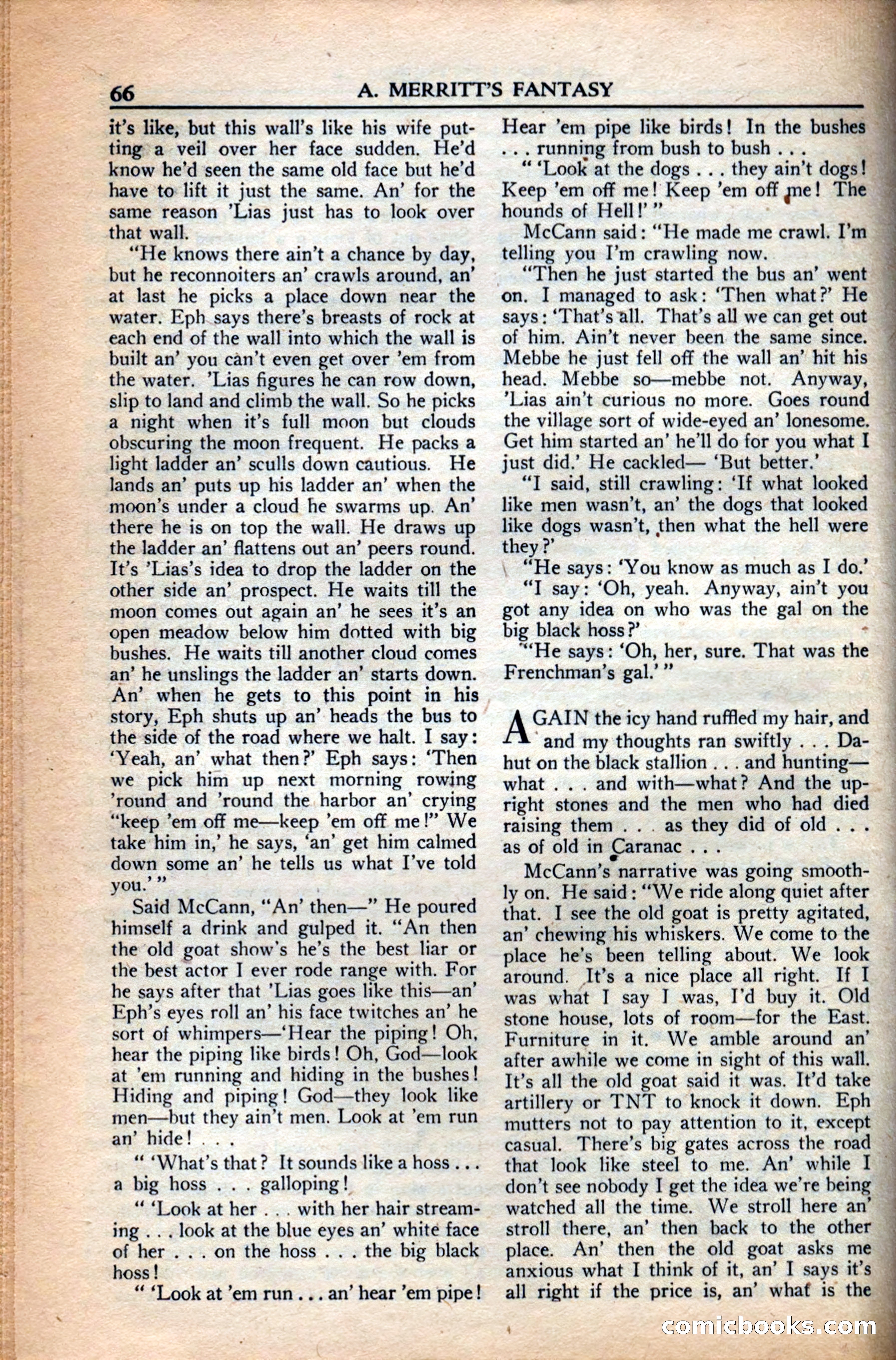 A. Merritt's Fantasy Magazine, December 1949 — page 66 of 133