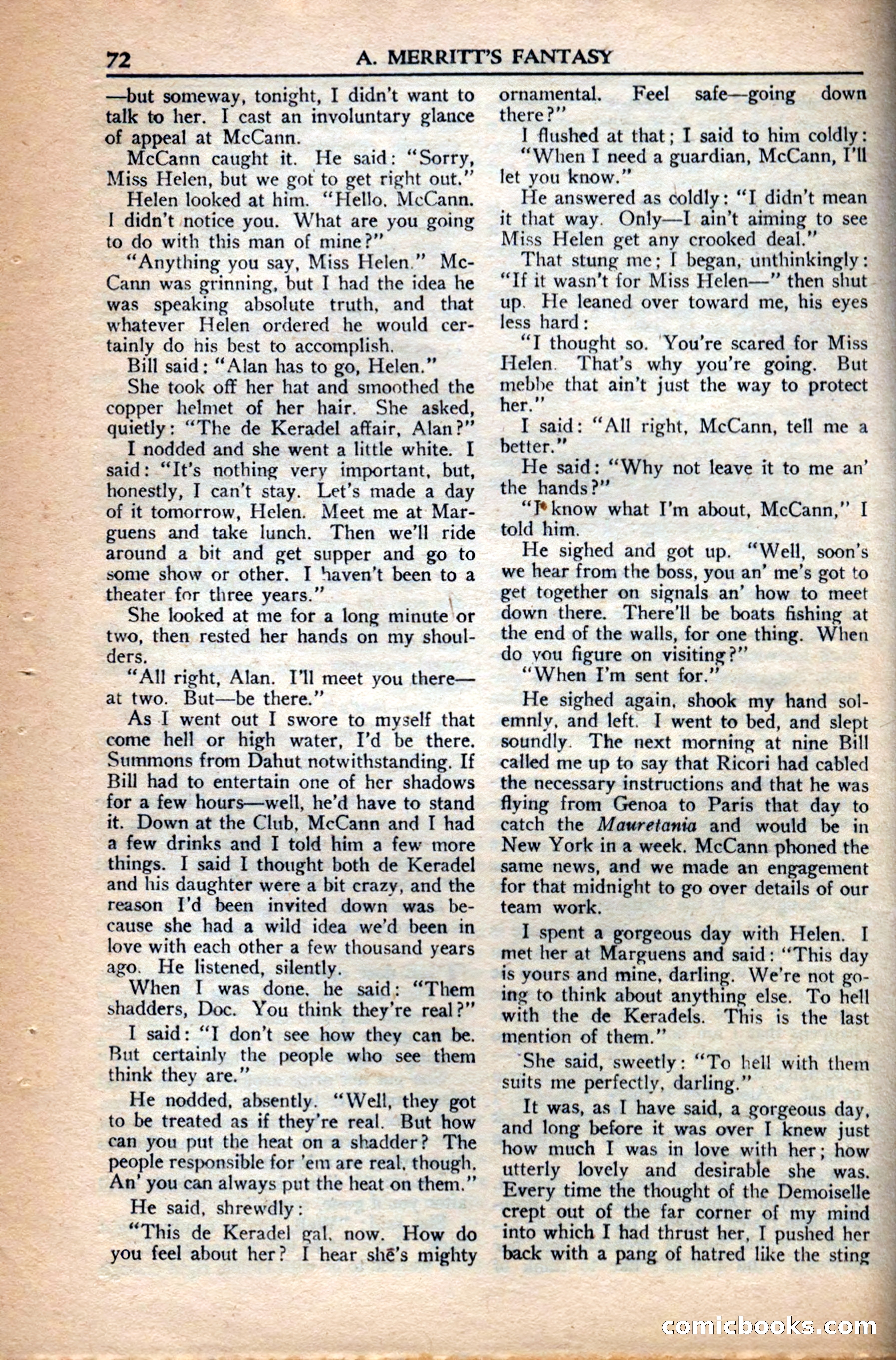 A. Merritt's Fantasy Magazine, December 1949 — page 72 of 133