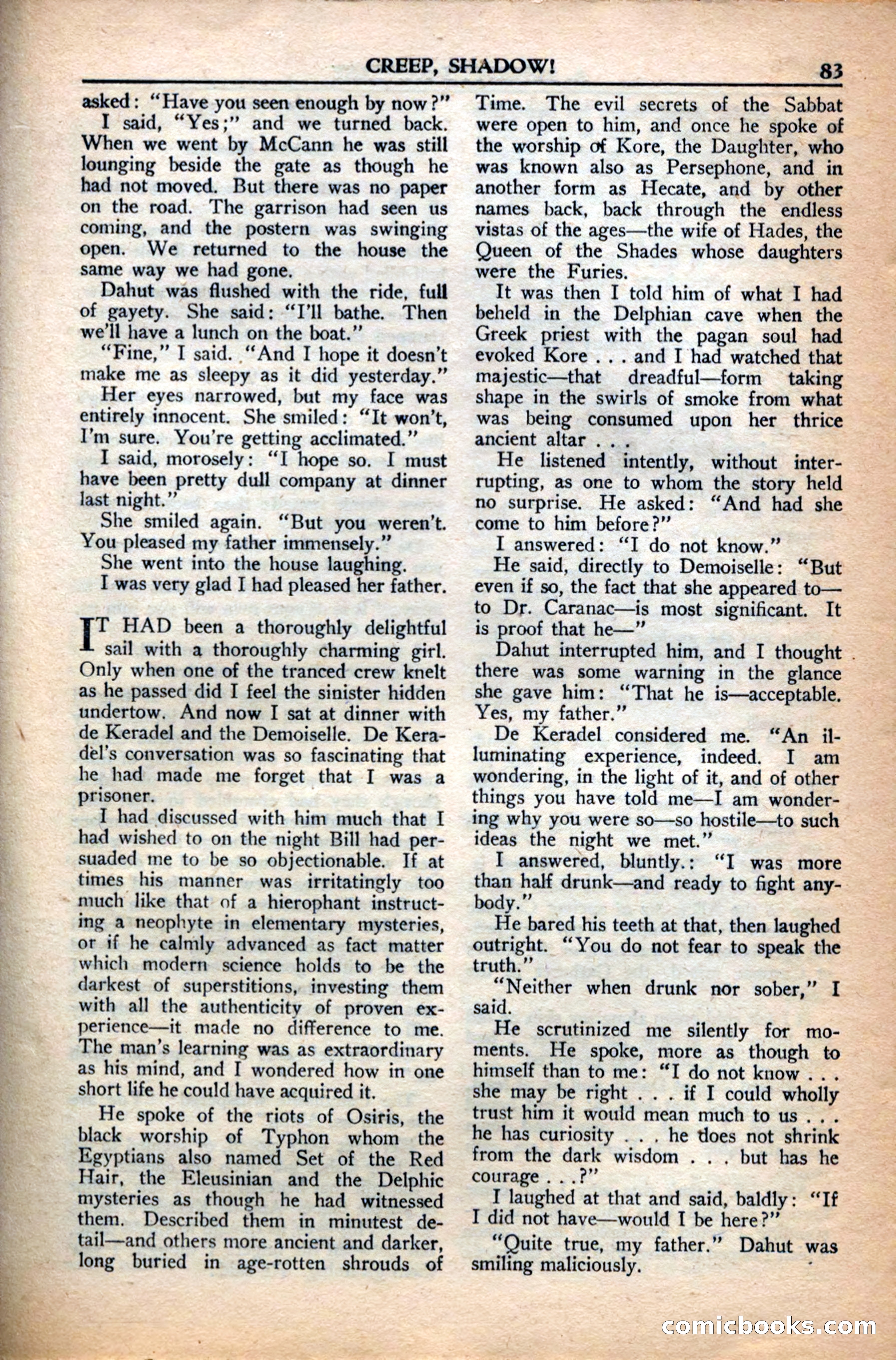 A. Merritt's Fantasy Magazine, December 1949 — page 83 of 133